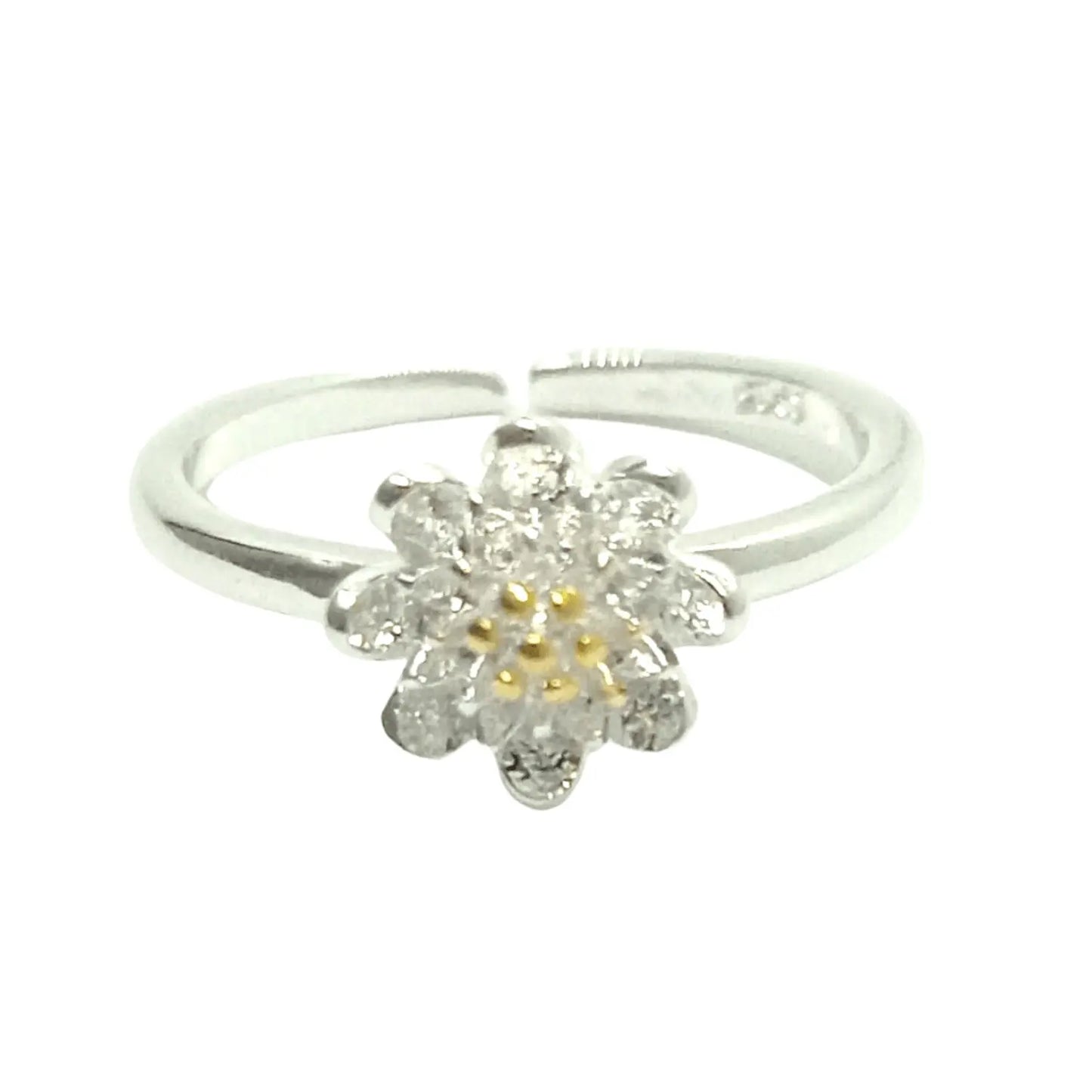 Anillo Ajustable Flor de Loto – Plata de Ley 925 - Bisutería Lola A