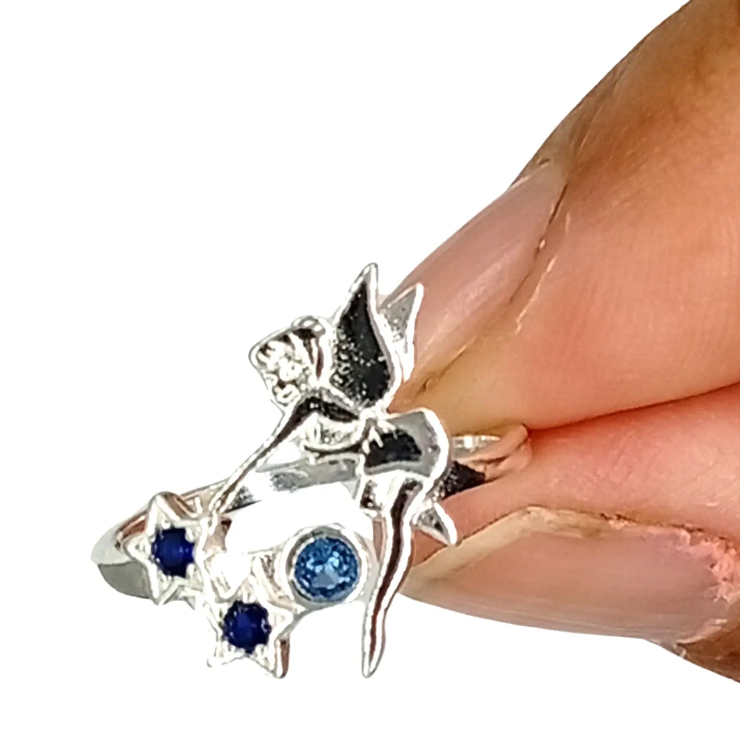 Anillo Hada de Plata Ajustable – Guardián de tus Deseos - Bisutería Lola C