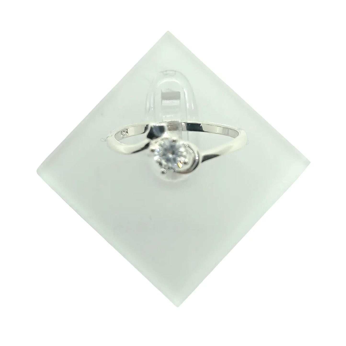 Anillo Media Luna y Estrella con Zircón – Plata Italiana 925