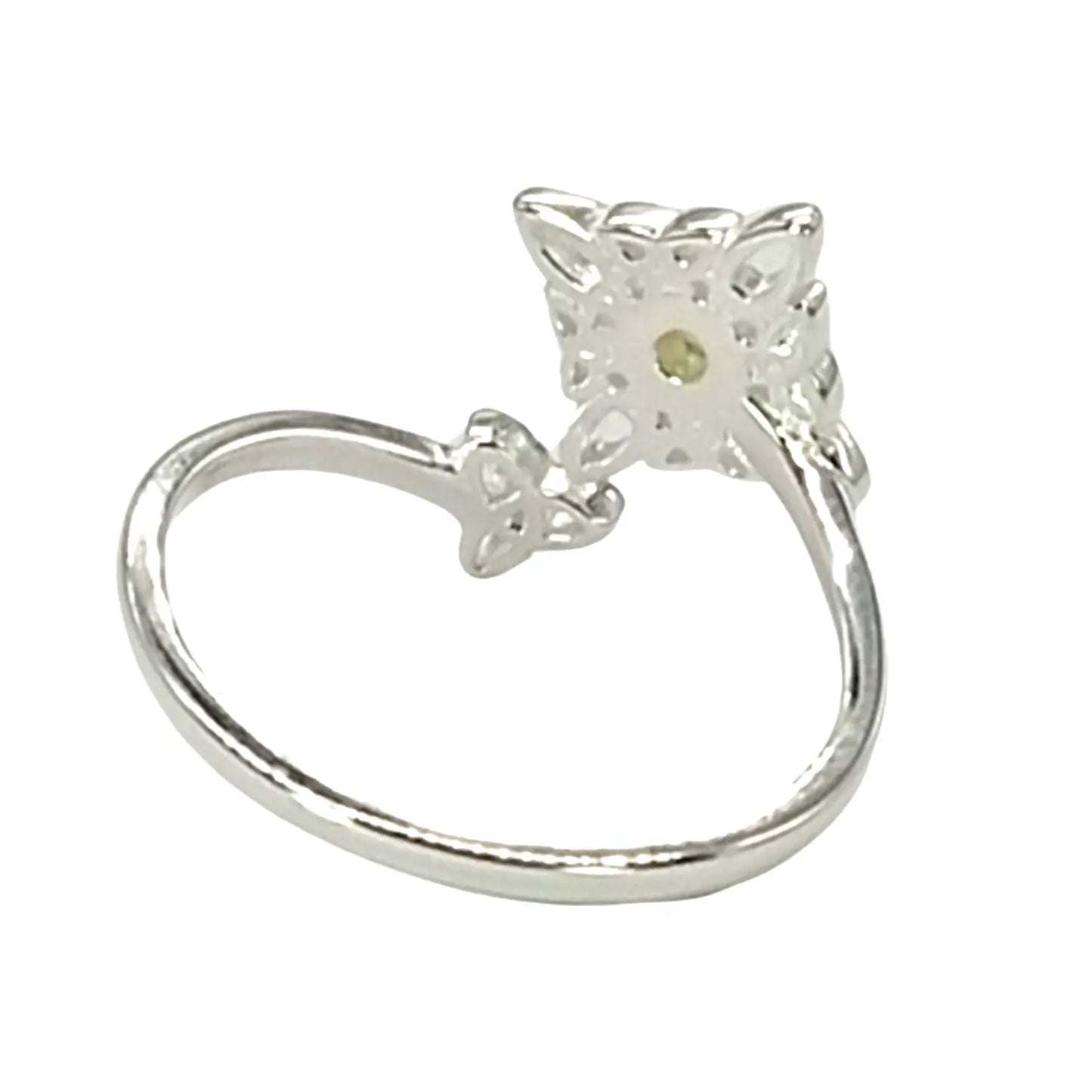 Anillo Nudo de Bruja Piedra Luna y Triqueta Plata Ajustable - Bisutería Lola D