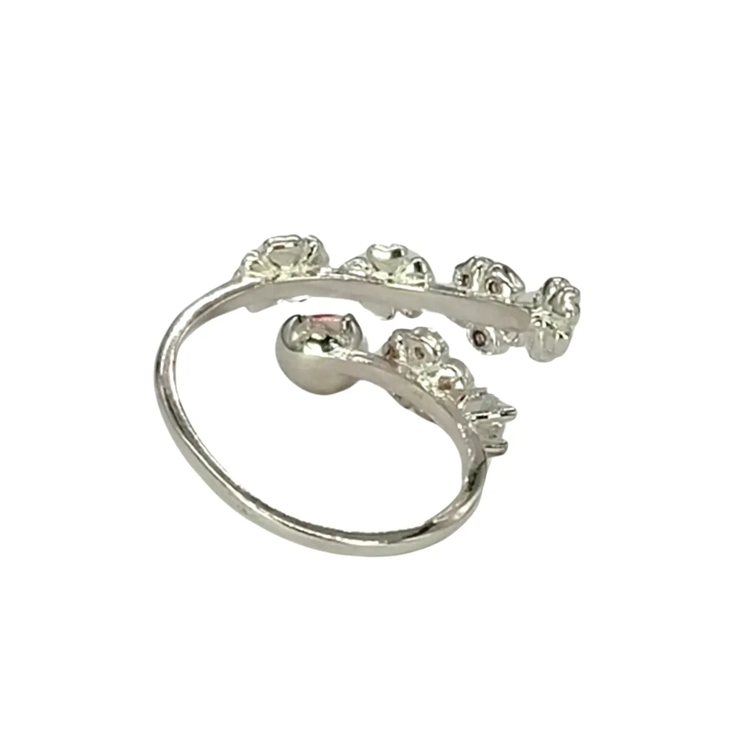 Anillo Flor Durazno Plata Ajustable Contra Malas Energías - Bisutería Lola D