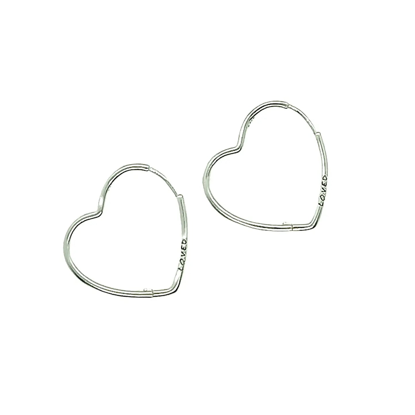 Aros Corazón Geométrico – Plata de Ley 925