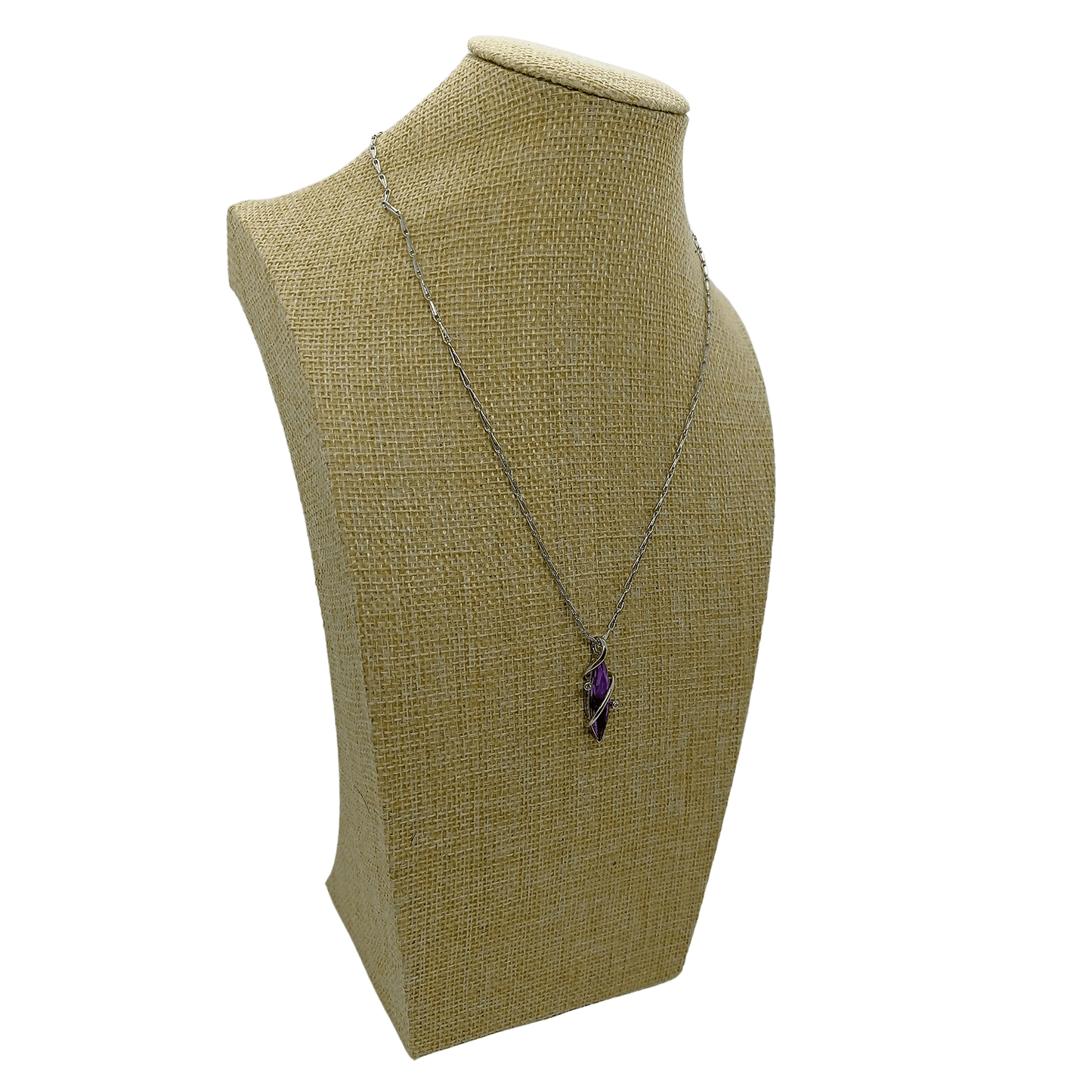 Collar Gota Púrpura con Zirconia