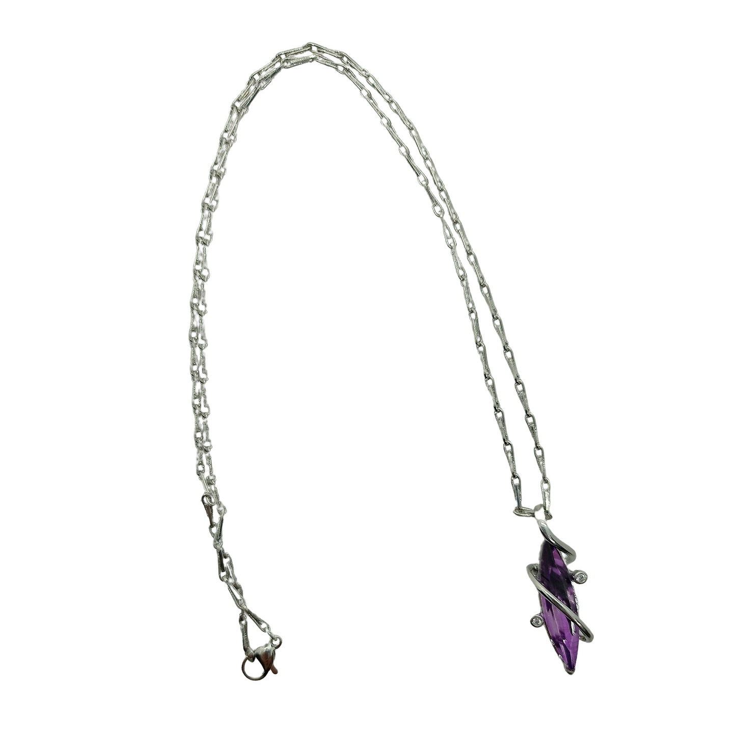 Collar Gota Púrpura con Zirconia