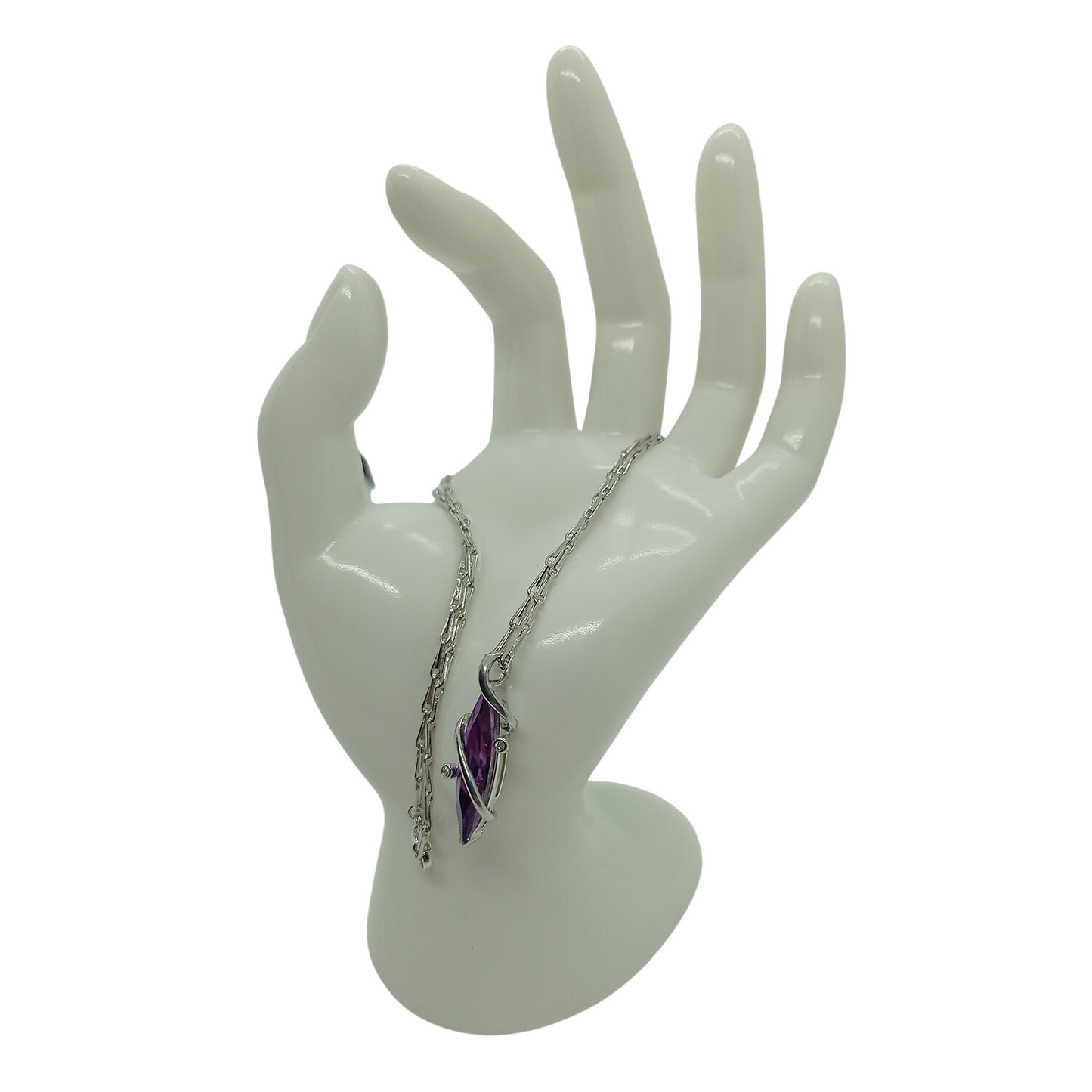 Collar Gota Púrpura con Zirconia