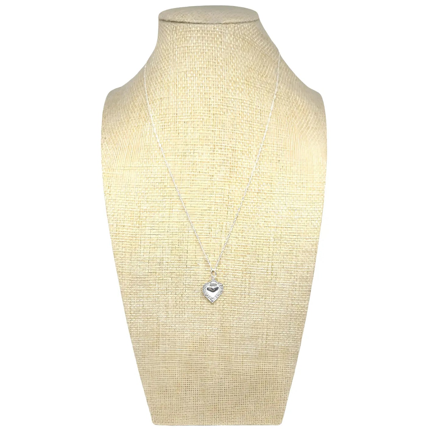 Collar Corazón Detente de Plata - Bisutería Lola C