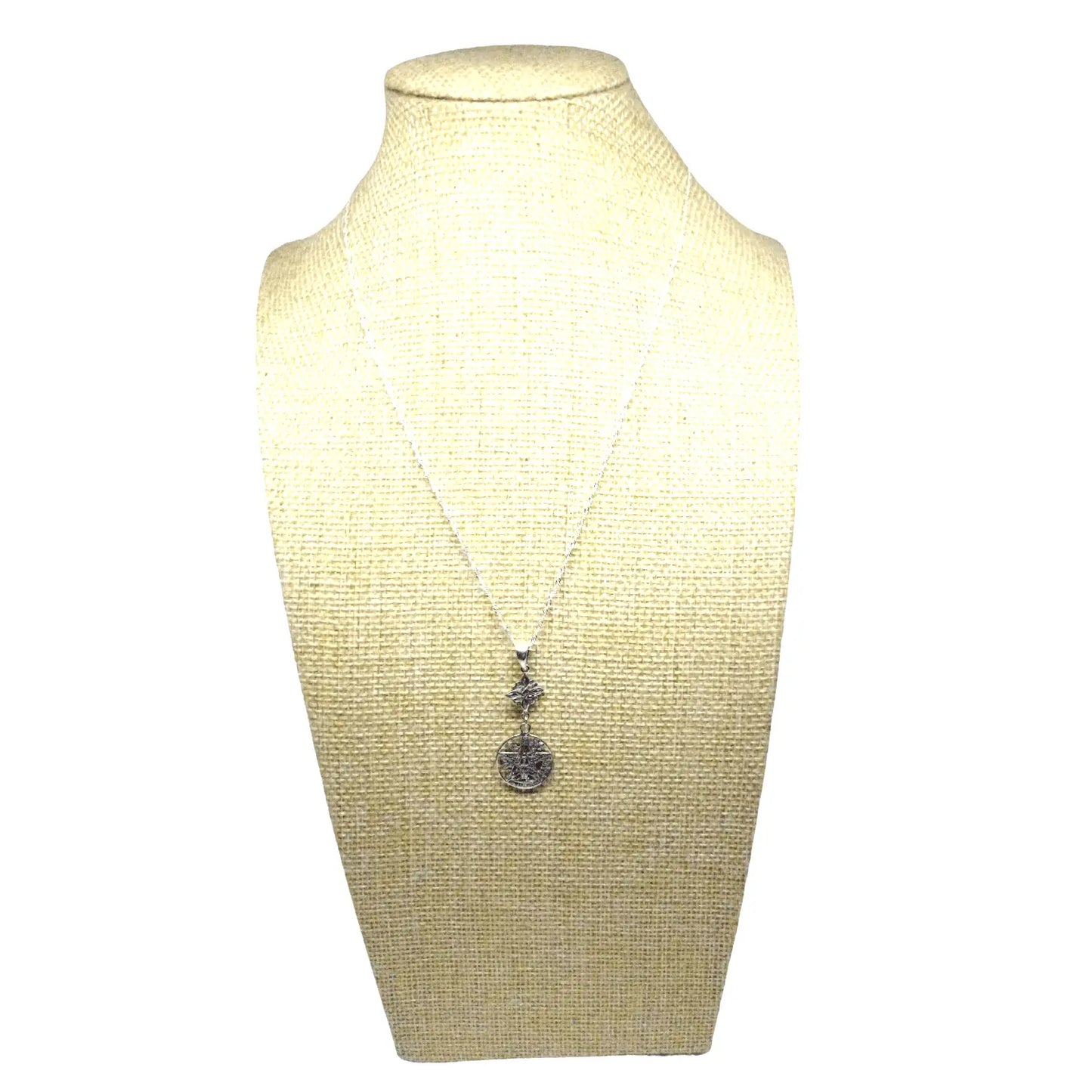 Collar Doble Protección Nudo de Bruja y Tetragrámaton de Plata - Bisutería Lola B
