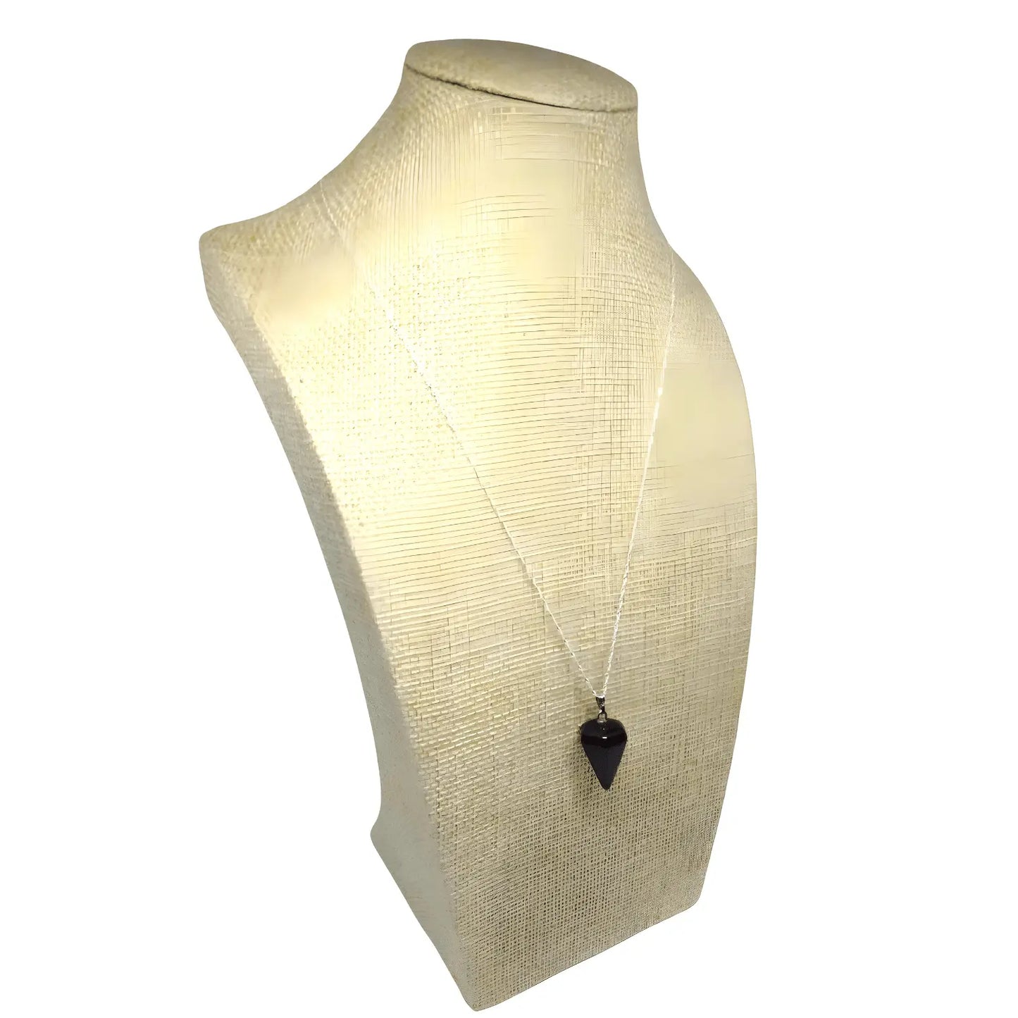 Collar Péndulo Piedra Natural Ónix con Cadena de Plata - Bisutería Lola C
