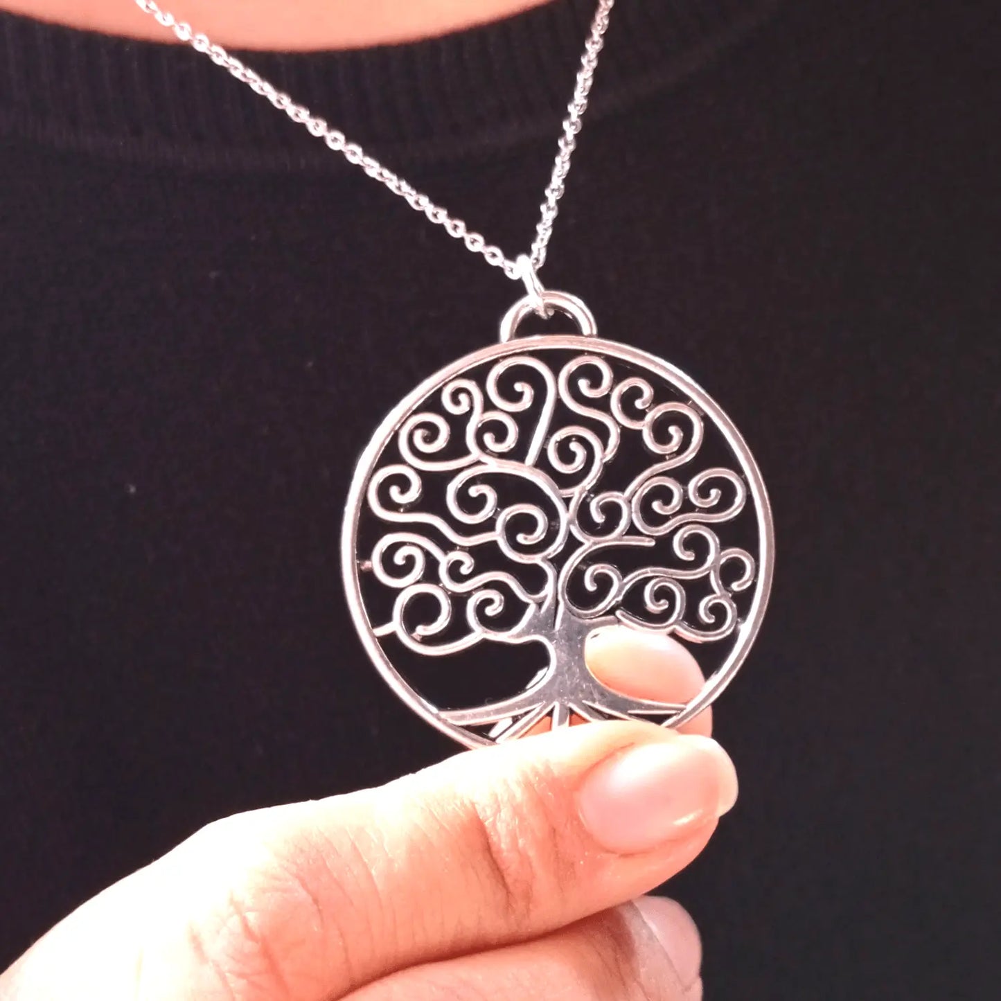 Collar Árbol de la Vida de Acero Inoxidable Fuerza Interior - Bisutería Lola B