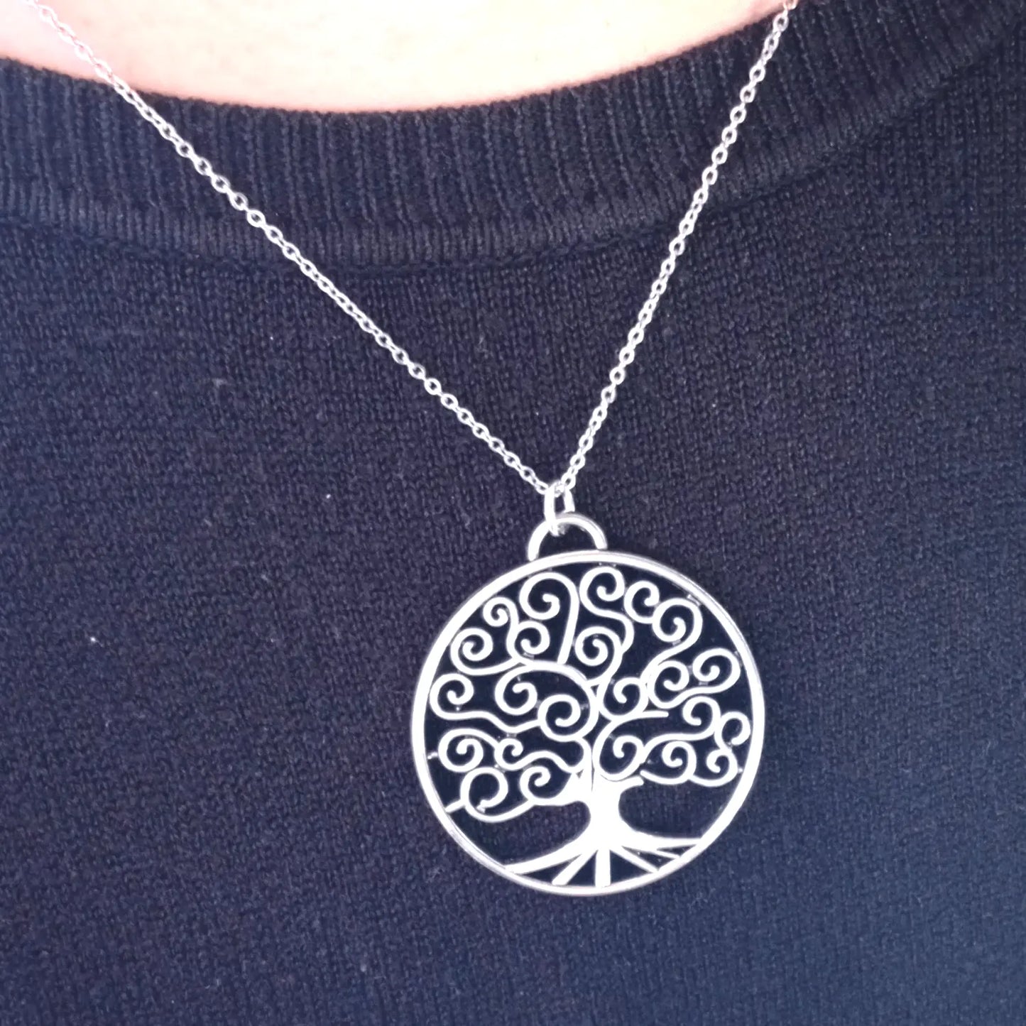 Collar Árbol de la Vida de Acero Inoxidable Fuerza Interior - Bisutería Lola F
