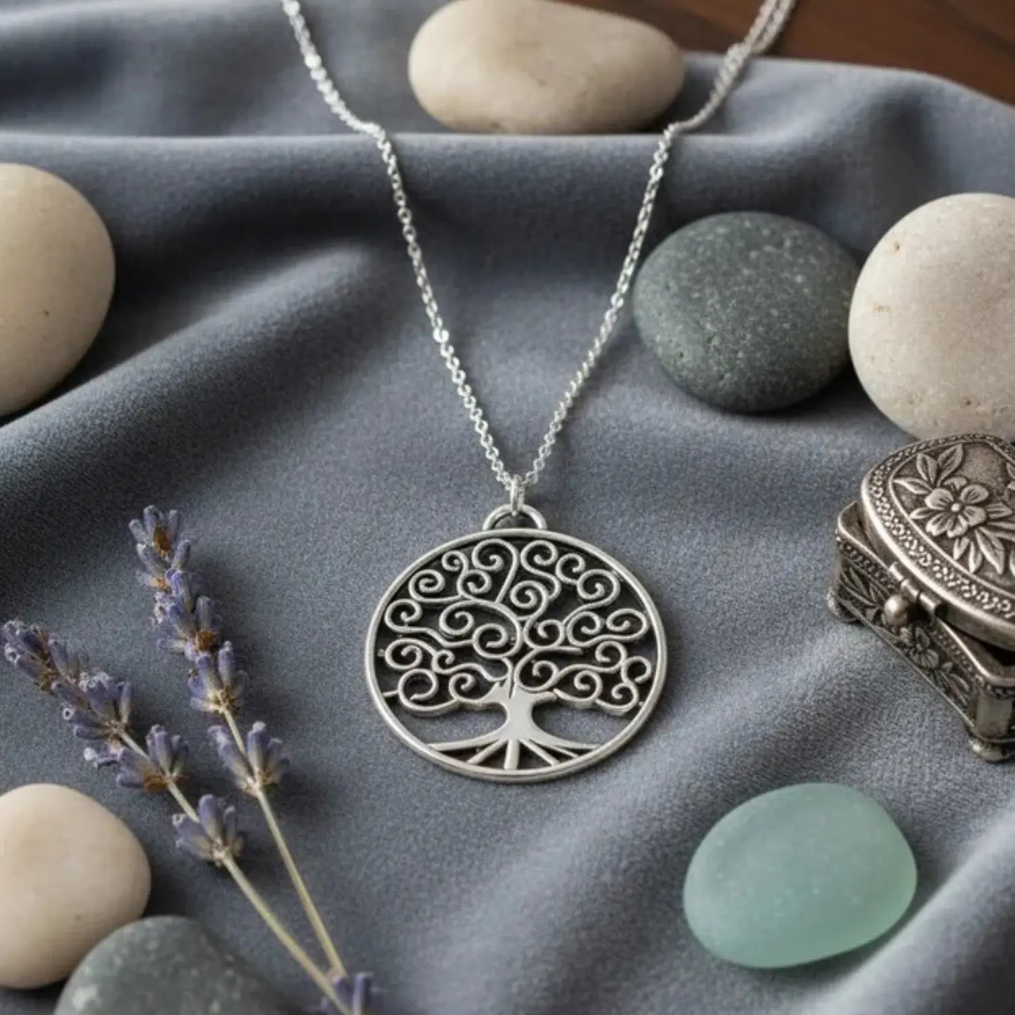 Collar Árbol de la Vida de Acero Inoxidable Fuerza Interior - Bisutería Lola G