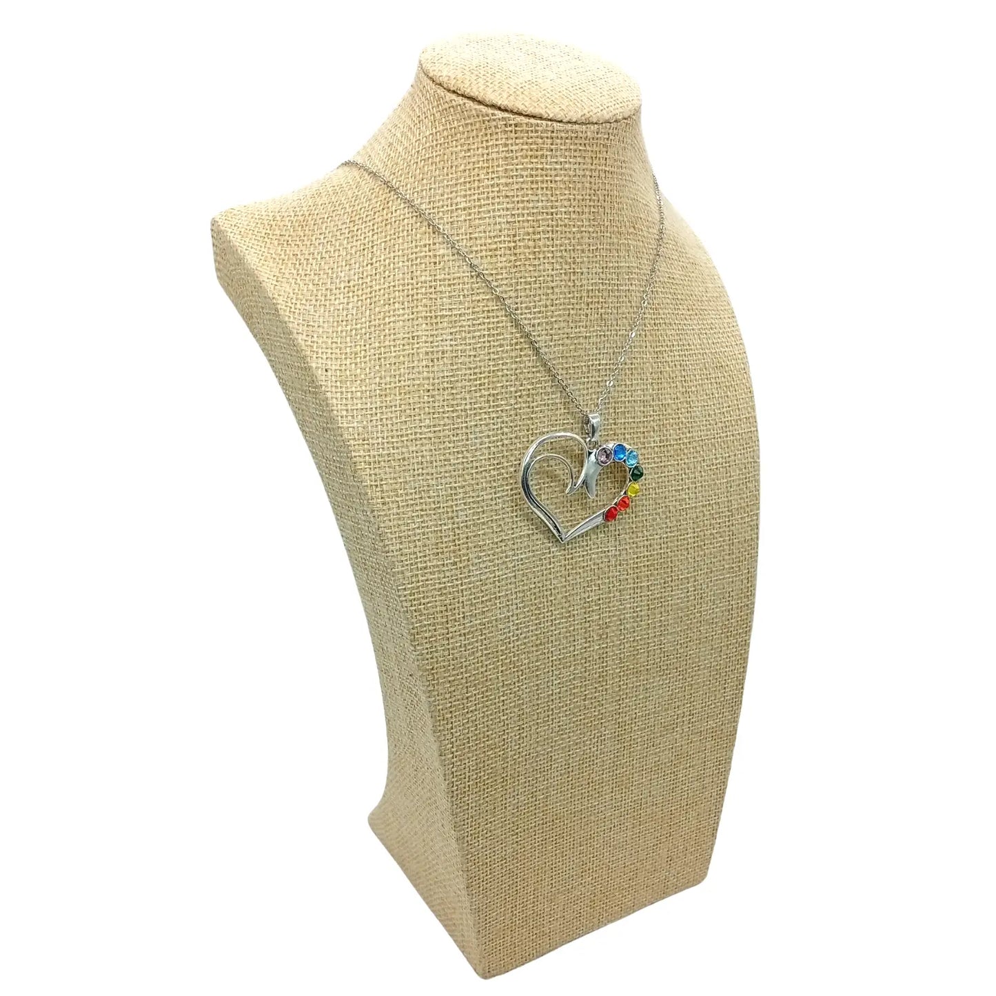 Collar Corazón de Acero 7 Chakras Protección y Amor - Bisutería Lola F