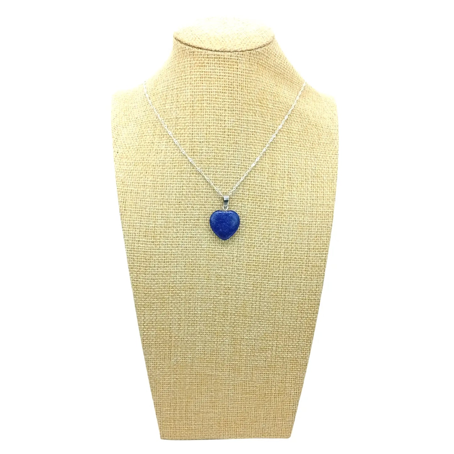 Collar Corazón de Lapislázuli Original con Cadena de Plata - Bisutería Lola E