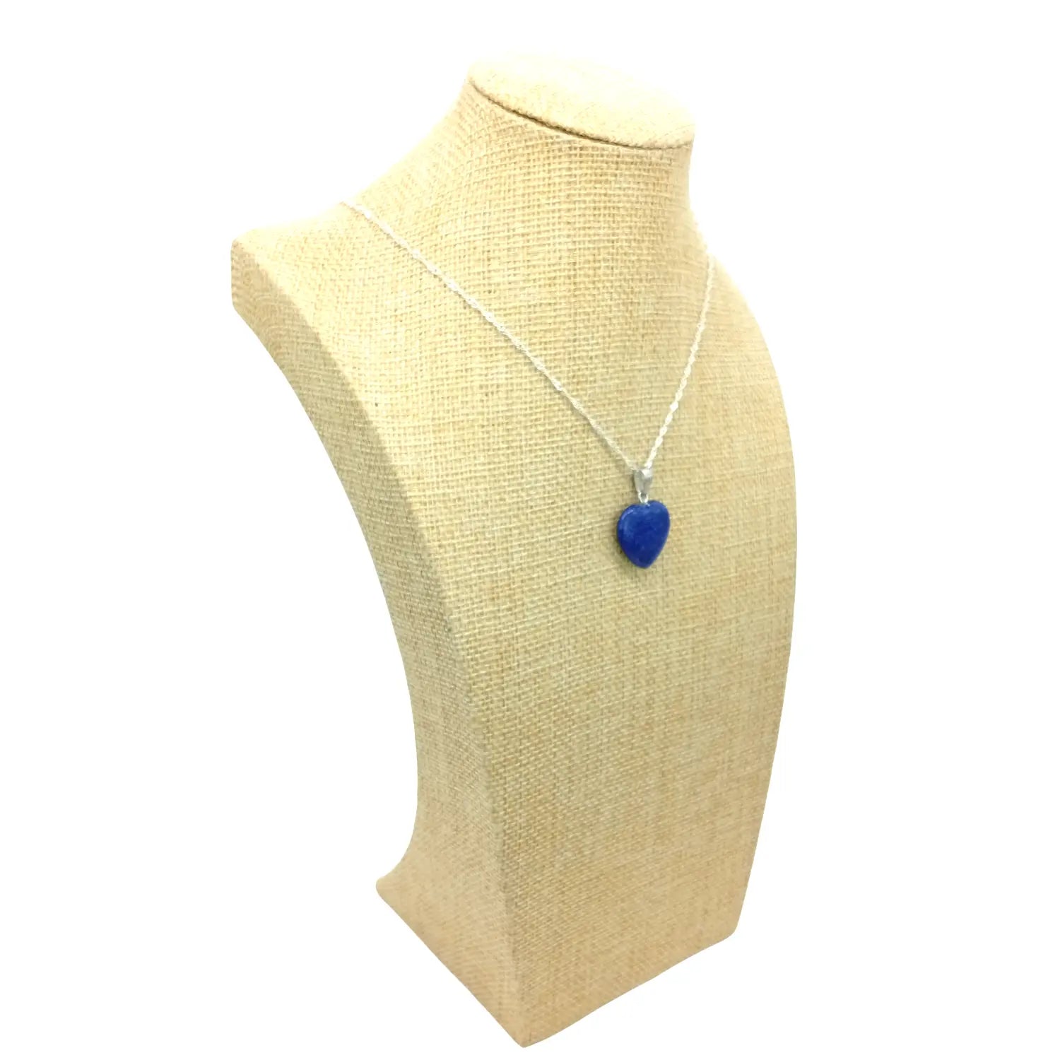 Collar Corazón de Lapislázuli Original con Cadena de Plata - Bisutería Lola F