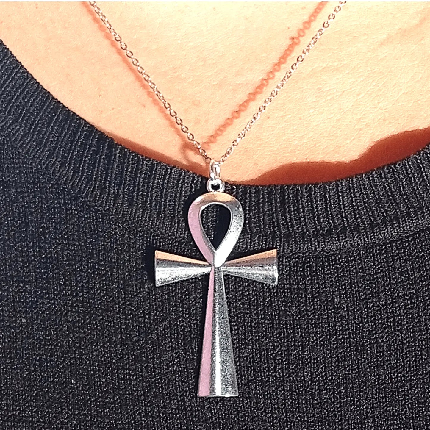 Collar Cruz Egipcia Ankh Acero Inoxidable Amuleto ancestral - Bisutería Lola C