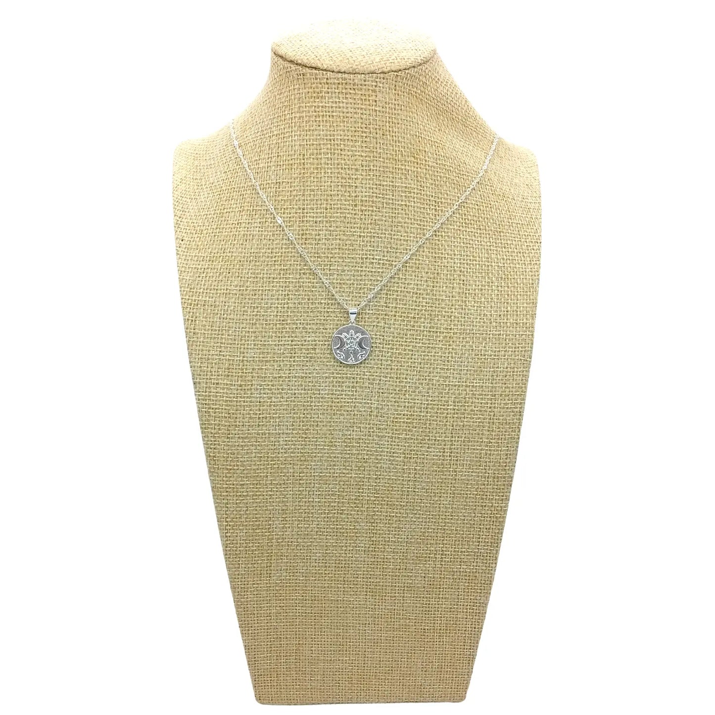 Collar Diosa Hécate Triple Luna Plata Amuleto de Protección - Bisutería Lola D