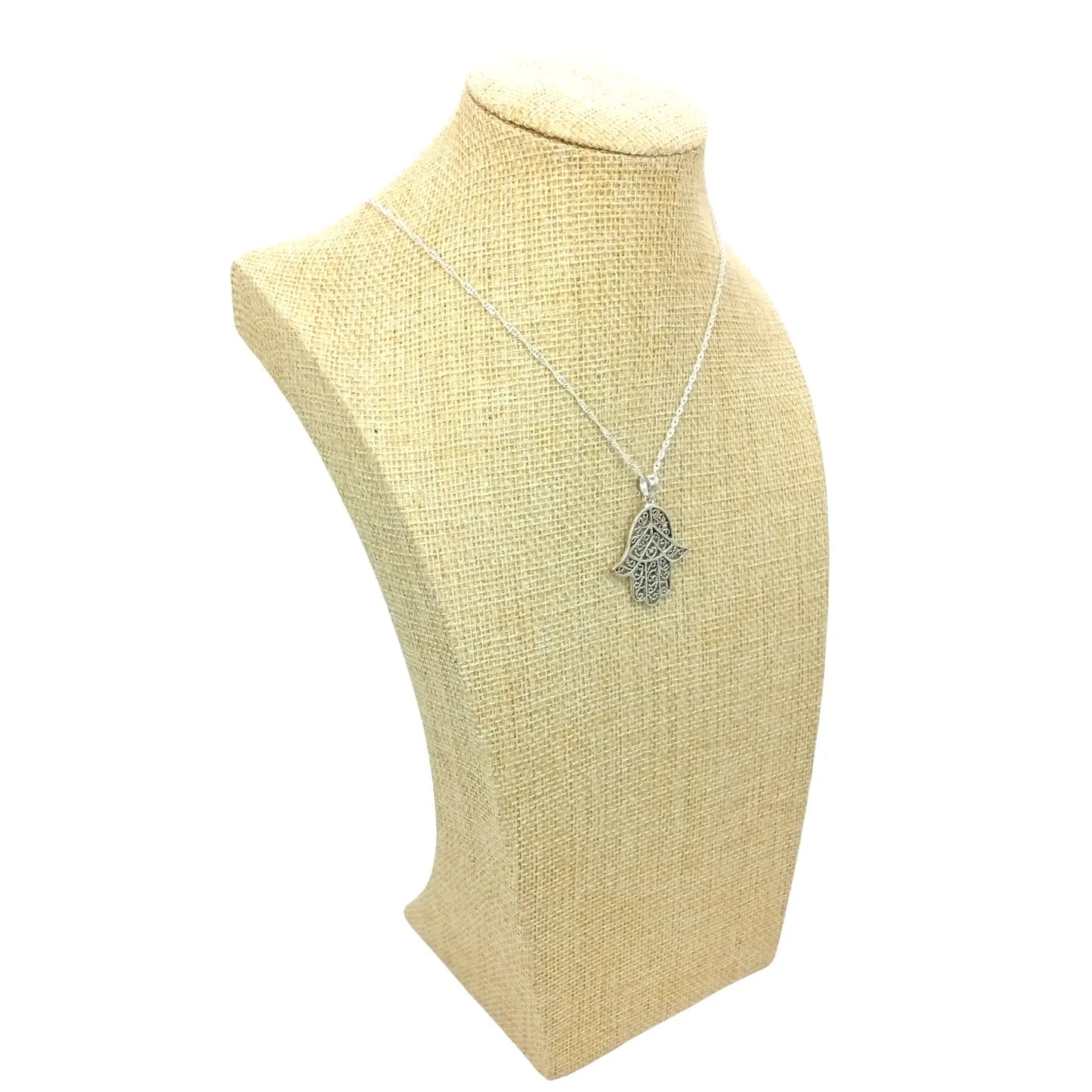 Collar Mano de Fátima Hamsa Plata Talismán de Protección - Bisutería Lola F