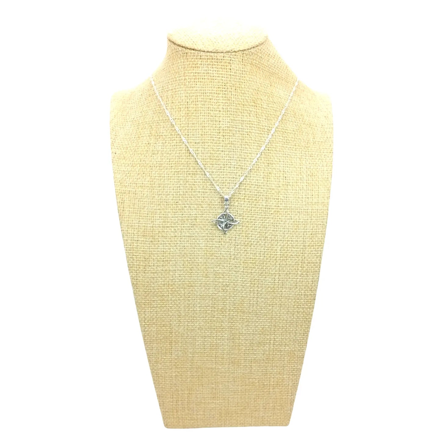 Collar Nudo de Bruja 4 Triquetas Plata Protección Energética - Bisutería Lola E