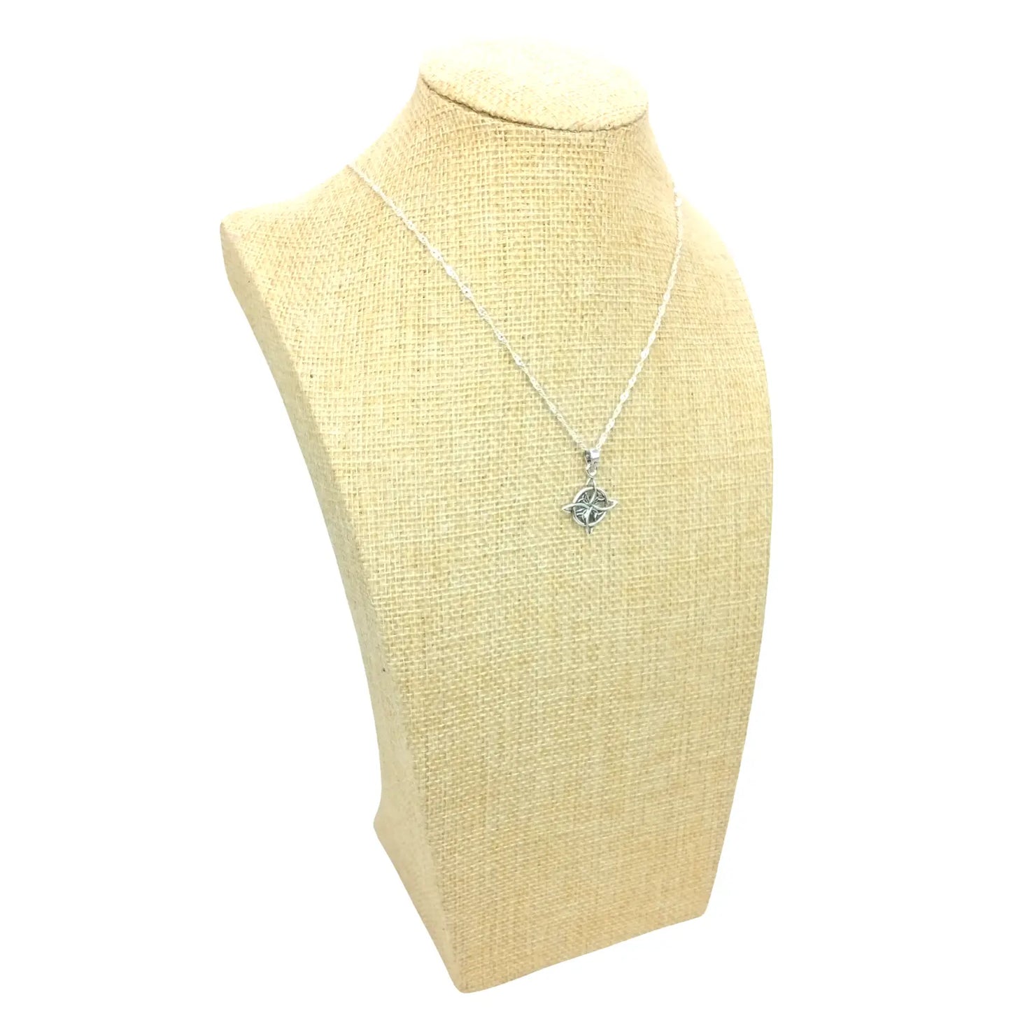 Collar Nudo de Bruja 4 Triquetas Plata Protección Energética - Bisutería Lola F