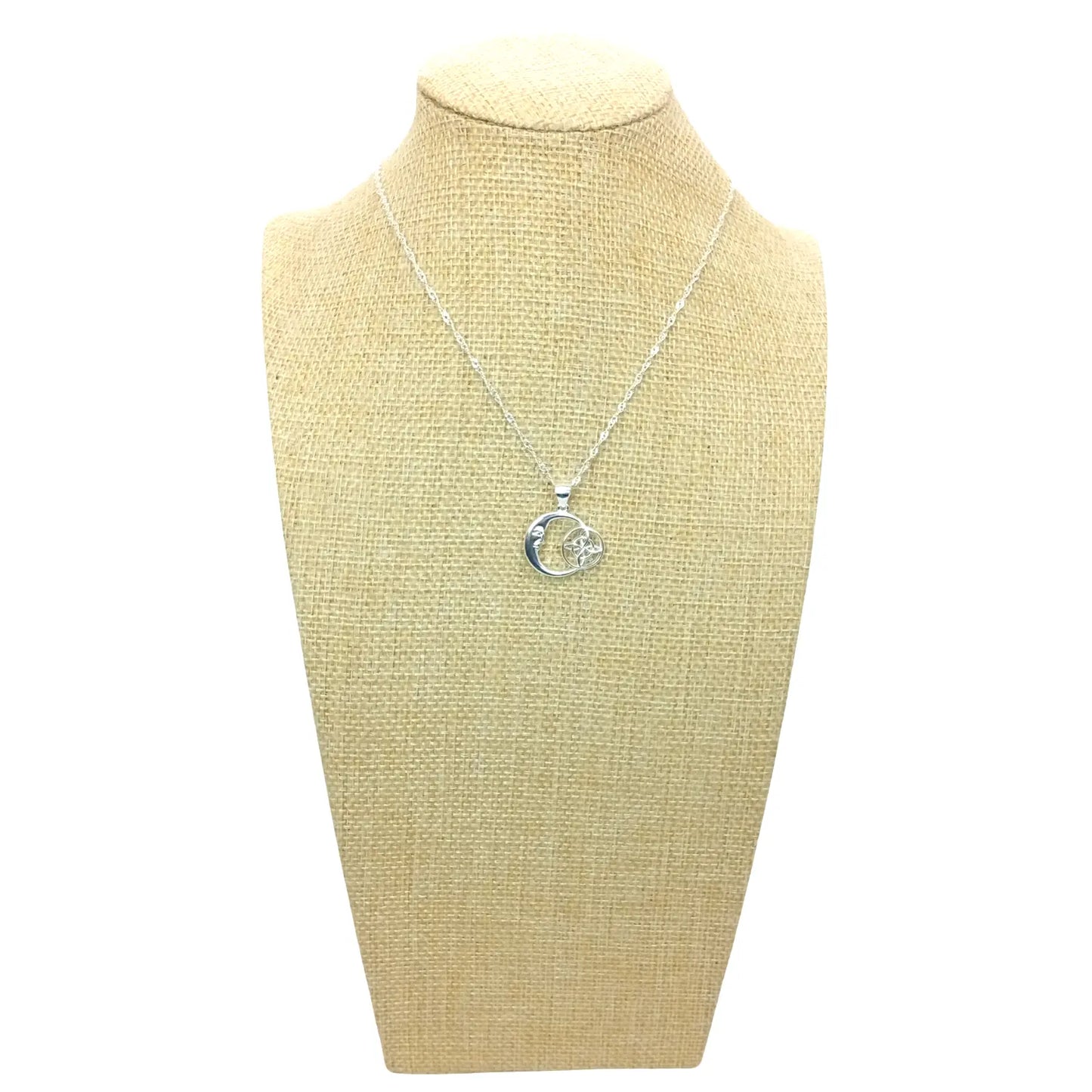 Collar Nudo de Bruja Media Luna de Plata Energía Mágica - Bisutería Lola E