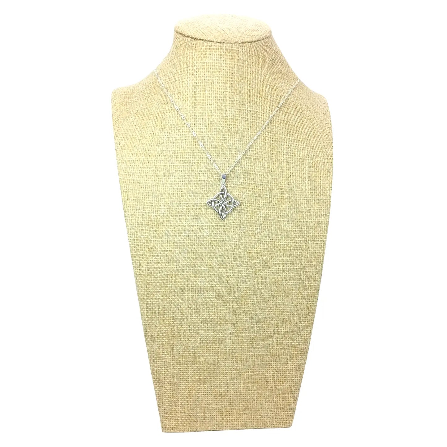 Collar Nudo de Bruja Plata 27 X 25 mms Protección y Energía - Bisutería Lola E