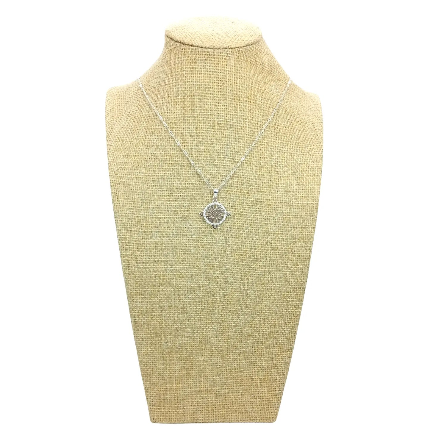 Collar Nudo de Bruja de Plata Italiana con Circón para Protección - Bisutería Lola E