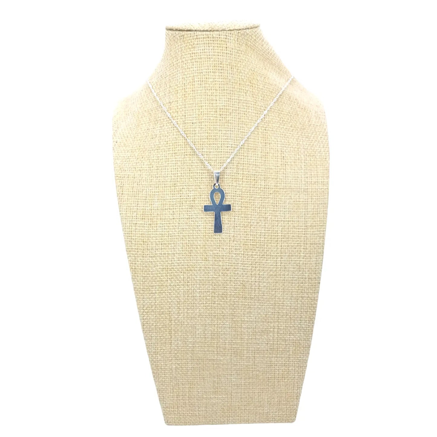 Collar de Plata Cruz Egipcia para el poder - Bisutería Lola E