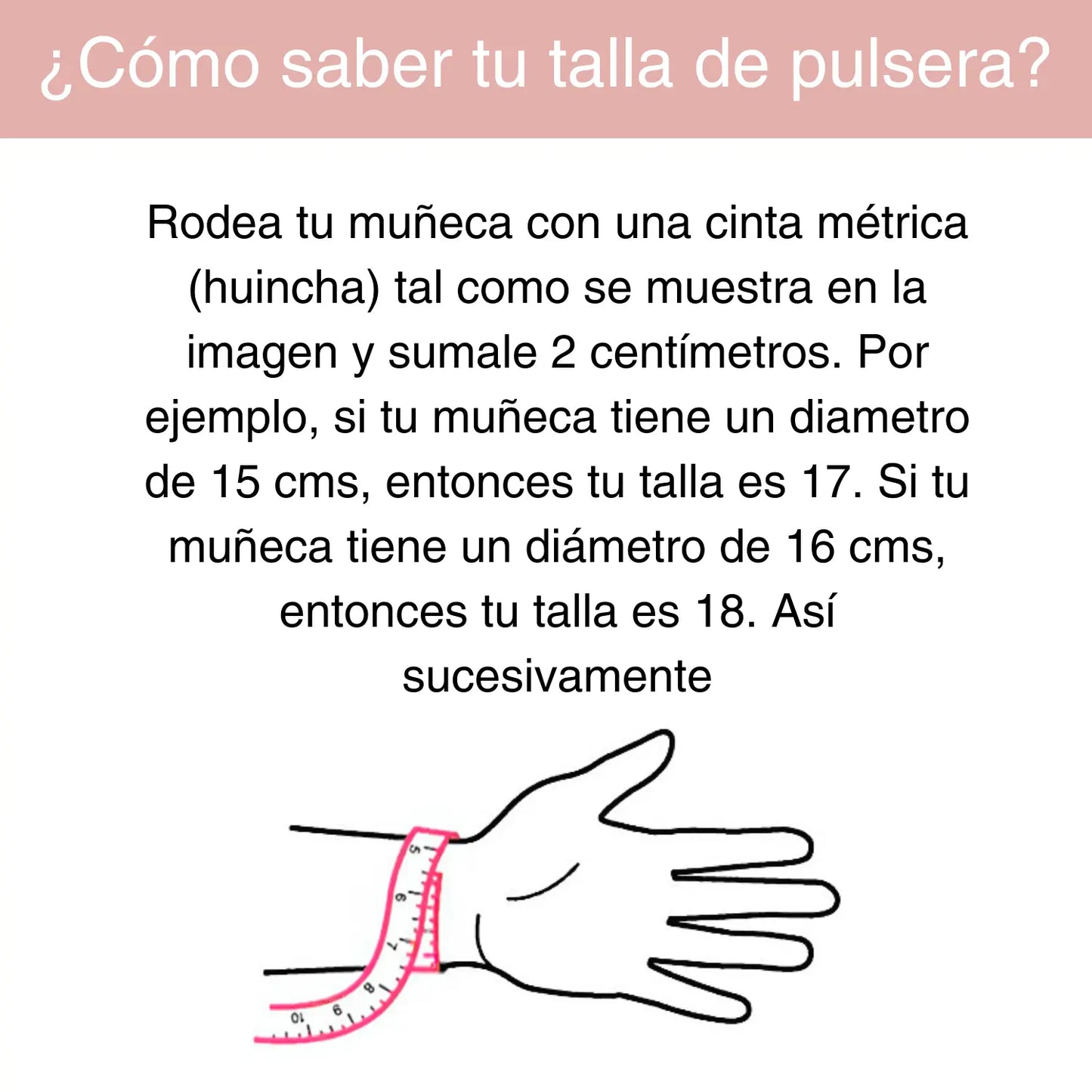 Como Medir la Talla de tu Pulsera - Bisuteria Lola