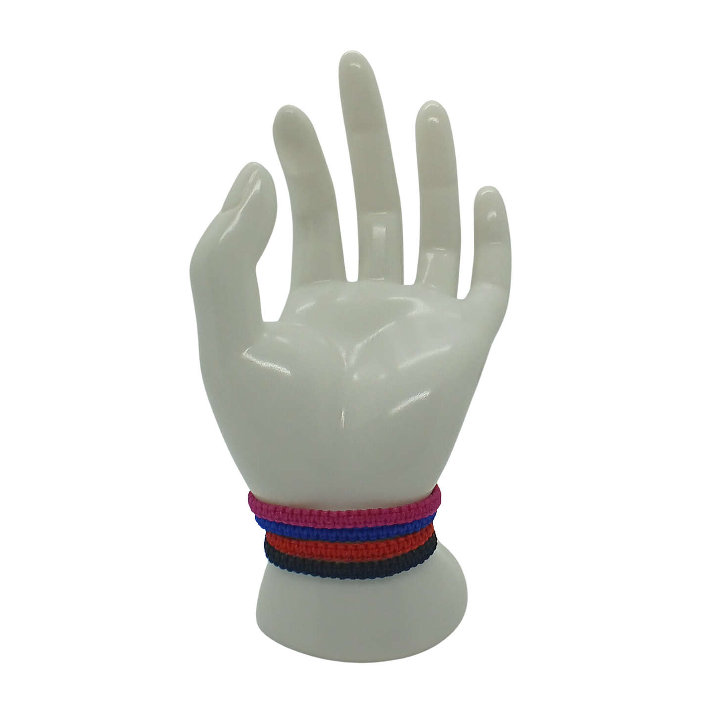 Pack de 4 Pulseras Artesanales de Equilibrio: Hilo Rojo, Hilo Azul, Hilo Negro, Hilo Fucsia – Hilo Macramé Reciclado