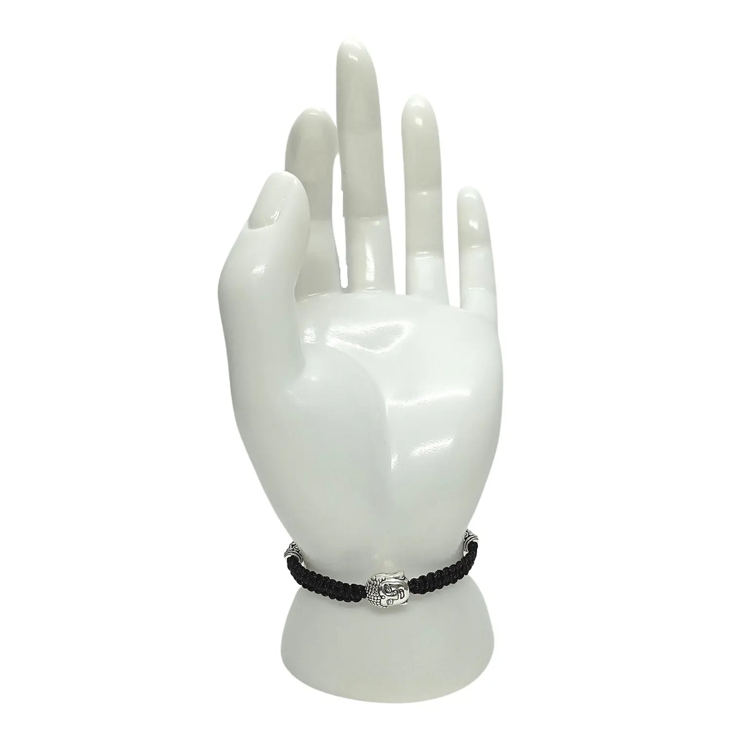 Pulsera Artesanal Hilo Negro con dije de Buda