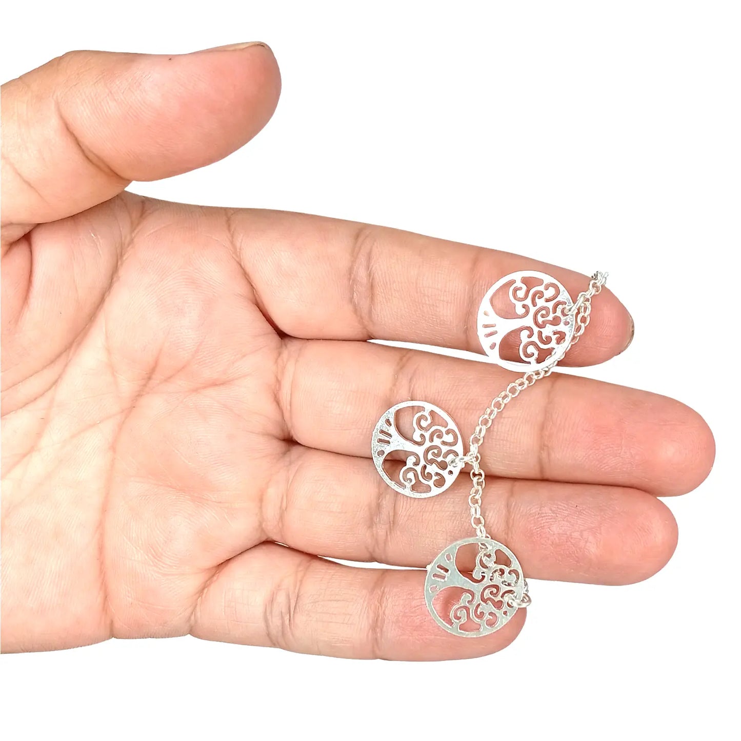 Pulsera Árbol de la Vida de Plata Conéctate con la Sabiduría Ancestral - Bisutería Lola B