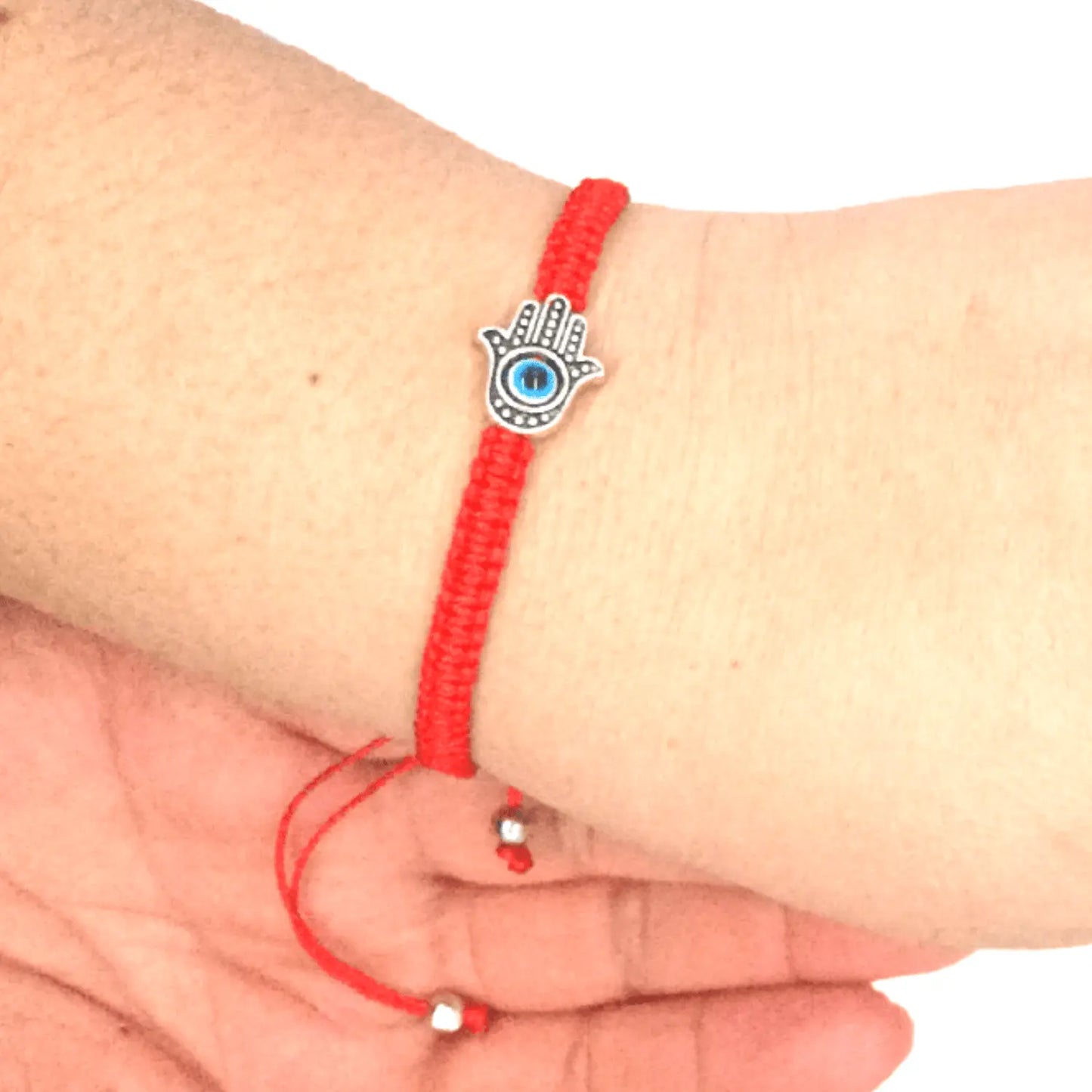Pulsera Mano de Fátima con Ojo Turco - Pulsera Hilo Rojo - Bisuteria Lola B