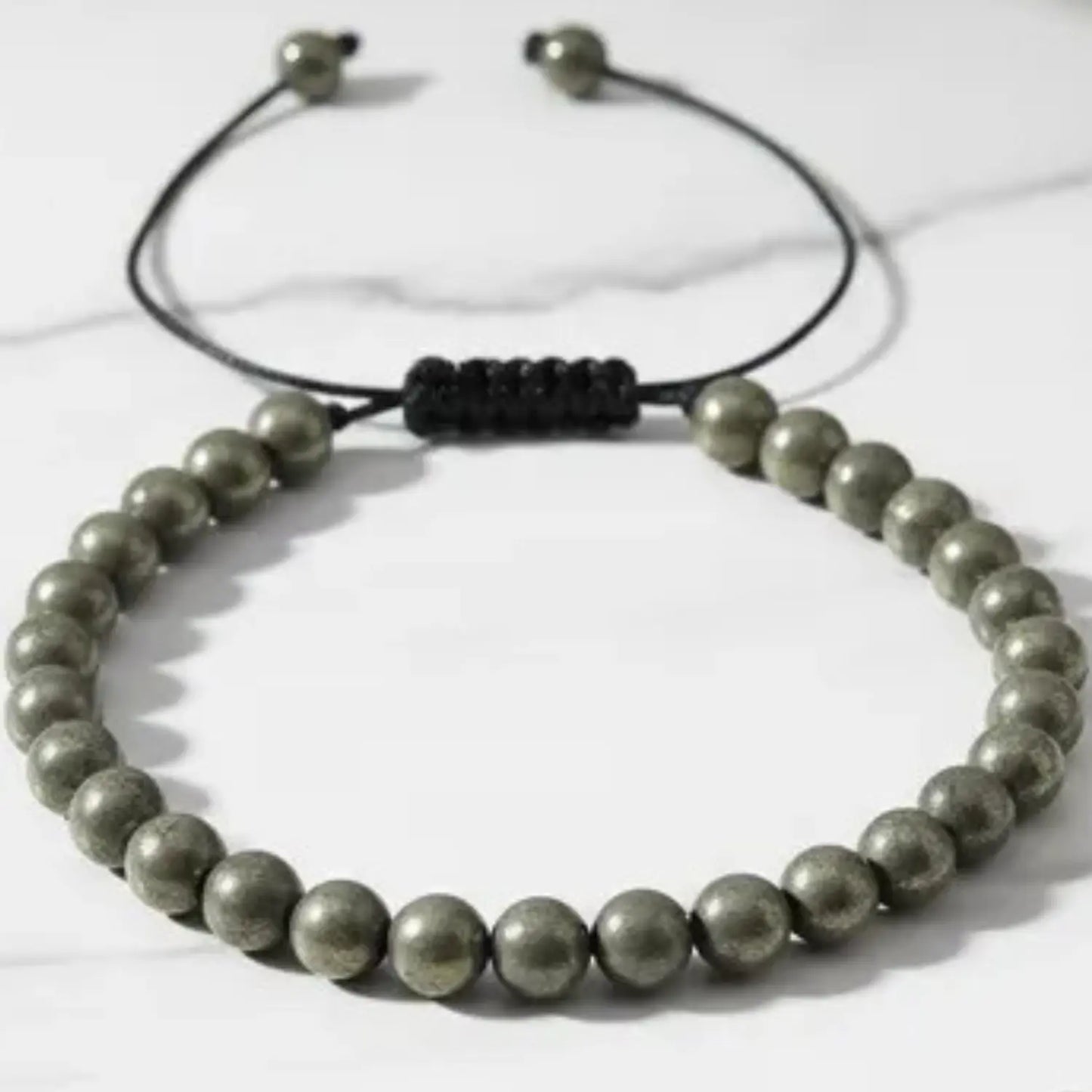 Pulsera Artesanal Piedra Natural Pirita - Bisutería Lola D