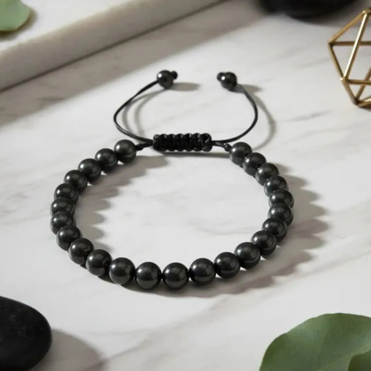 Pulsera Shungita Ajustable - Piedra Natural Original - Bisutería Lola D