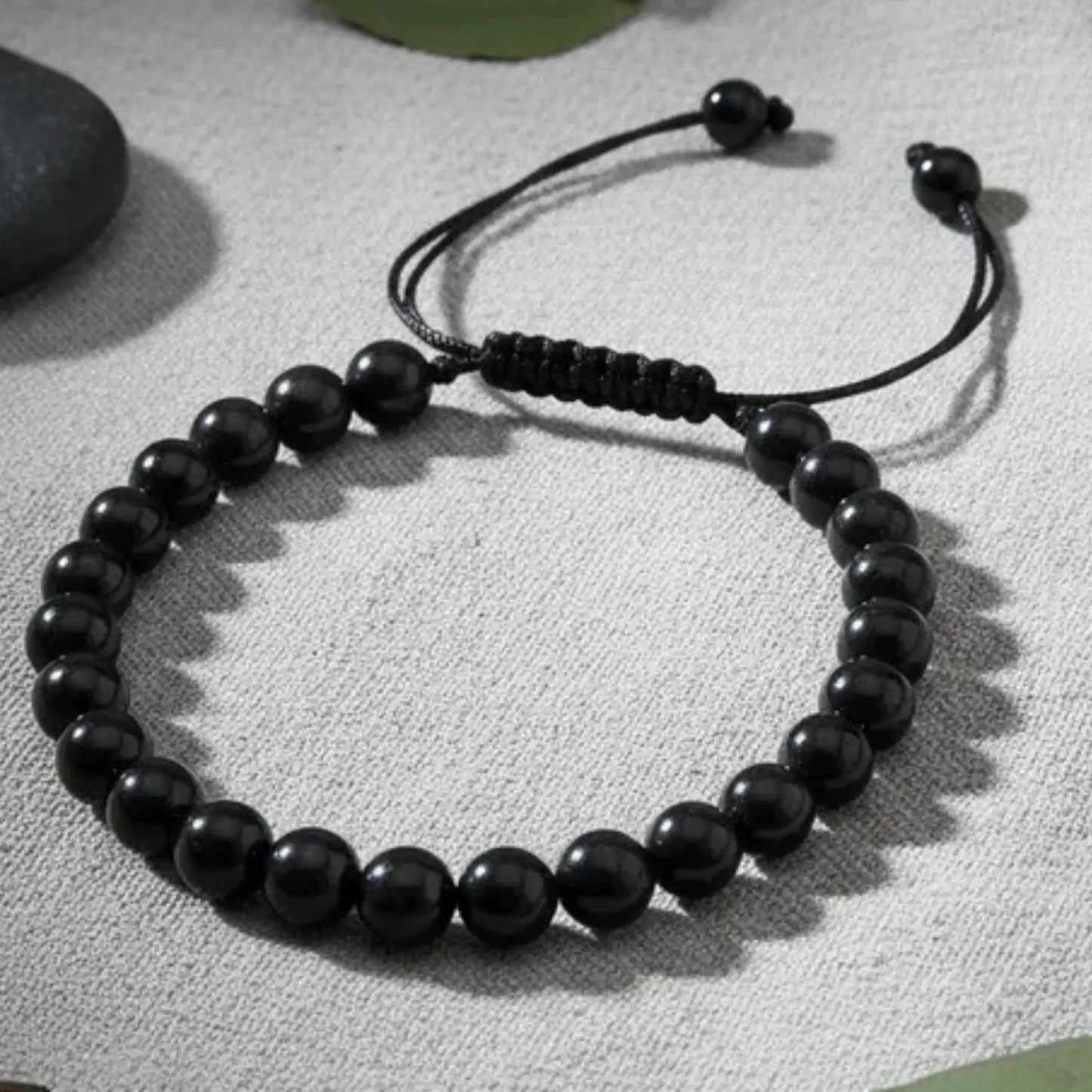 Pulsera Shungita Ajustable - Piedra Natural Original - Bisutería Lola E