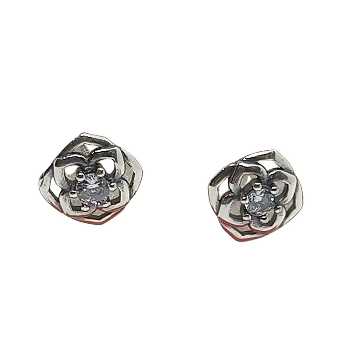 Aros “El Encanto de la Rosa” – Plata de Ley 925 con Zircón