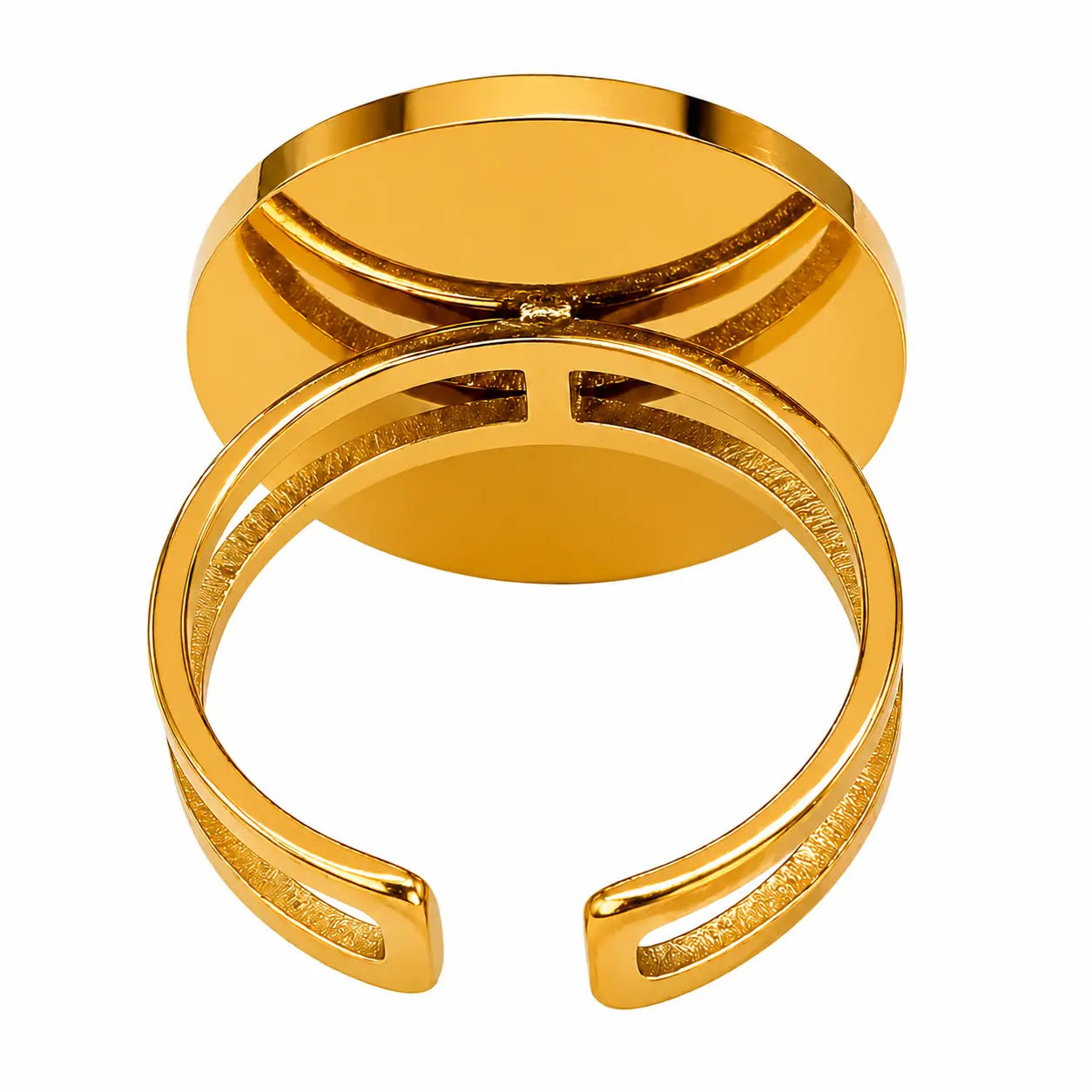 Anillo Ajustable Tetragramaton Dorado de Acero Inoxidable - Bisutería Lola F