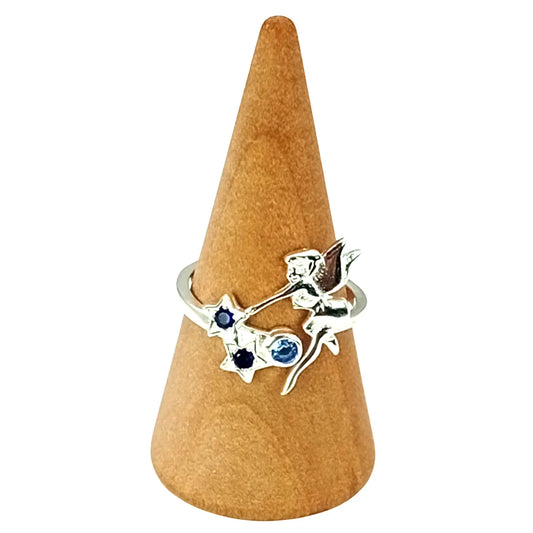 Anillo Hada de Plata Ajustable – Guardián de tus Deseos - Bisutería Lola A