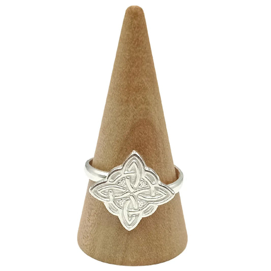 Anillo Nudo de Bruja Plata 925 Ajustable – Anillo Celta de Protección