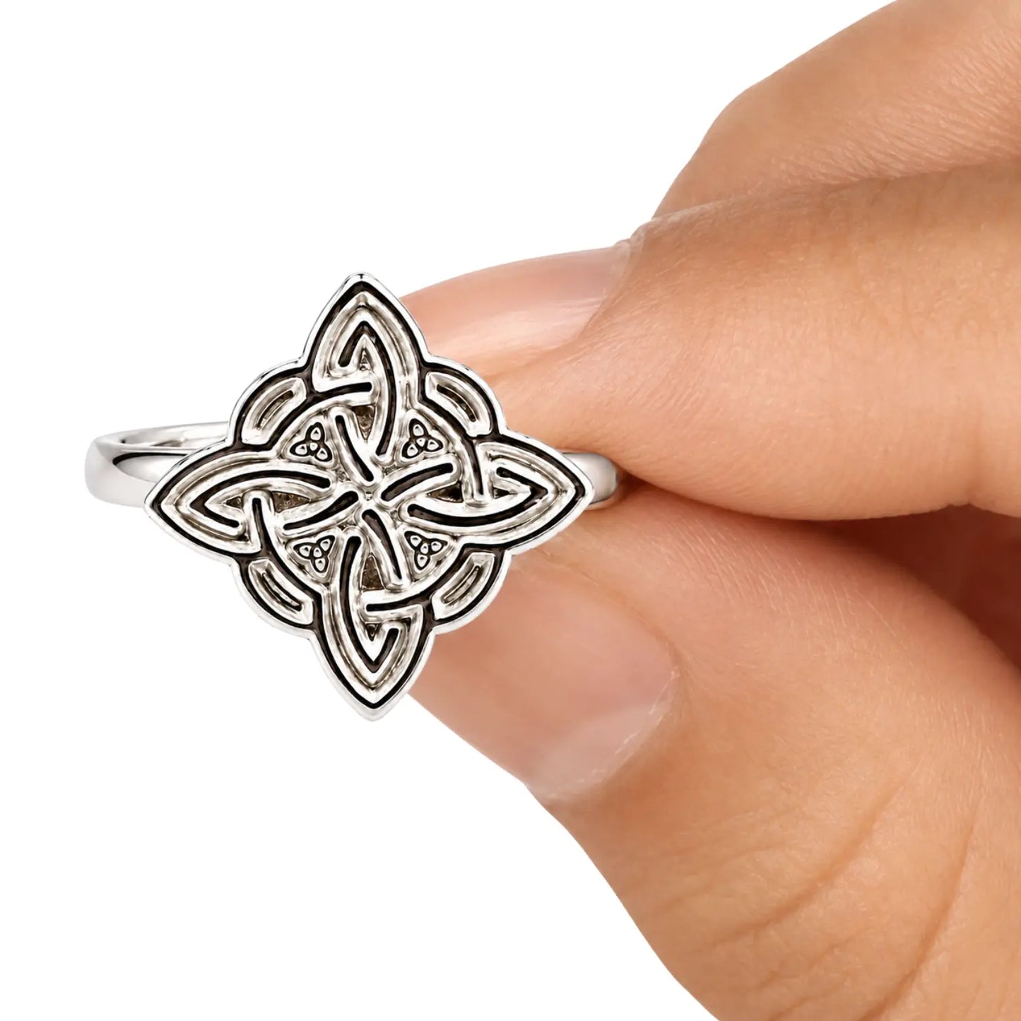 Anillo Nudo de Bruja Plata Ajustable de Protección - Bisutería Lola C