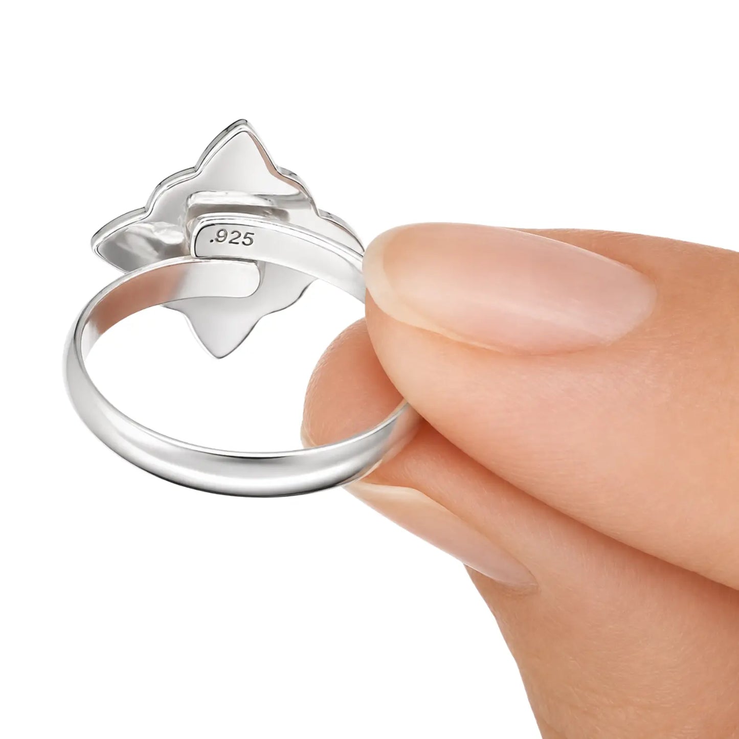 Anillo Nudo de Bruja Plata Ajustable de Protección