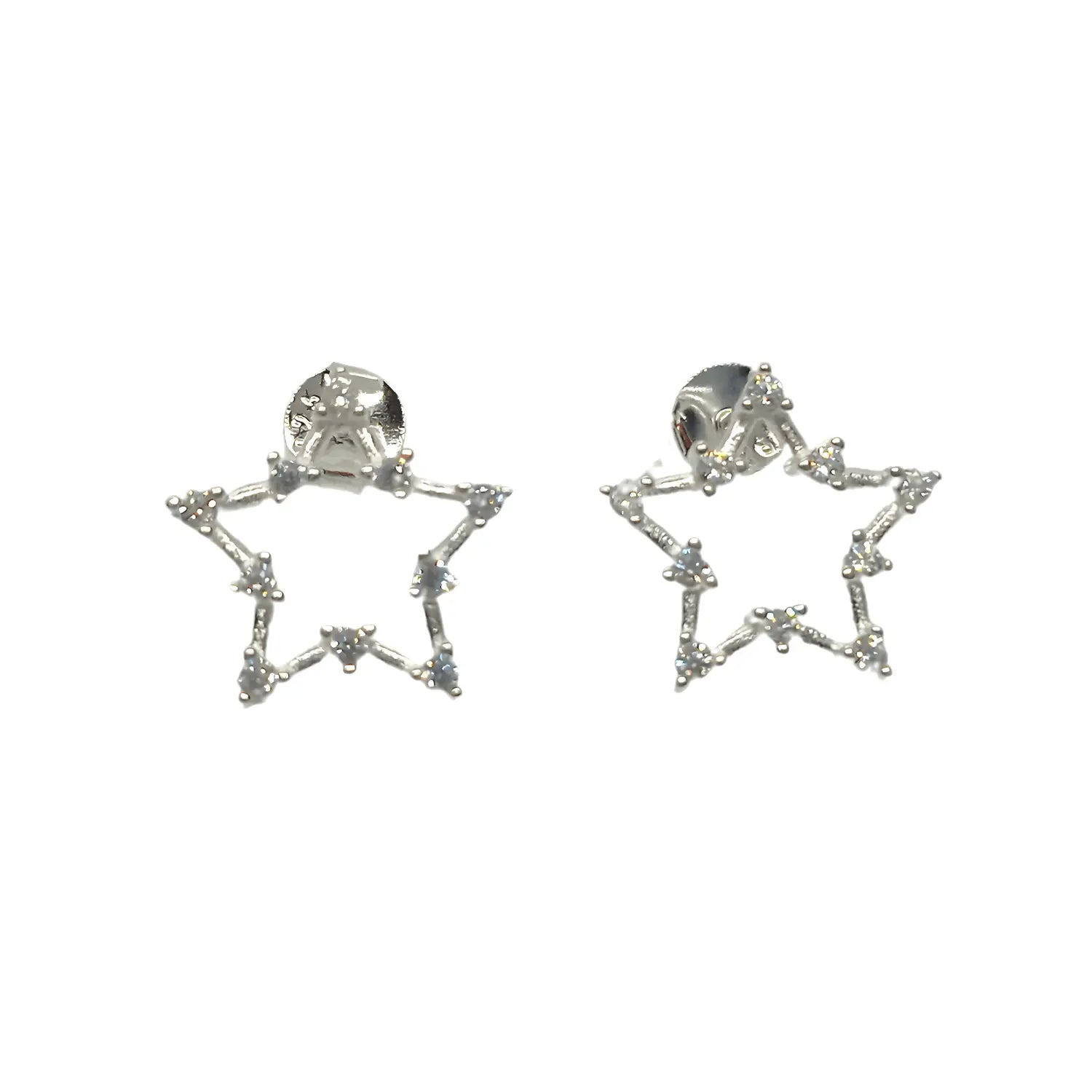Aros Estrella de Plata con Zircones - Bisutería Lola B