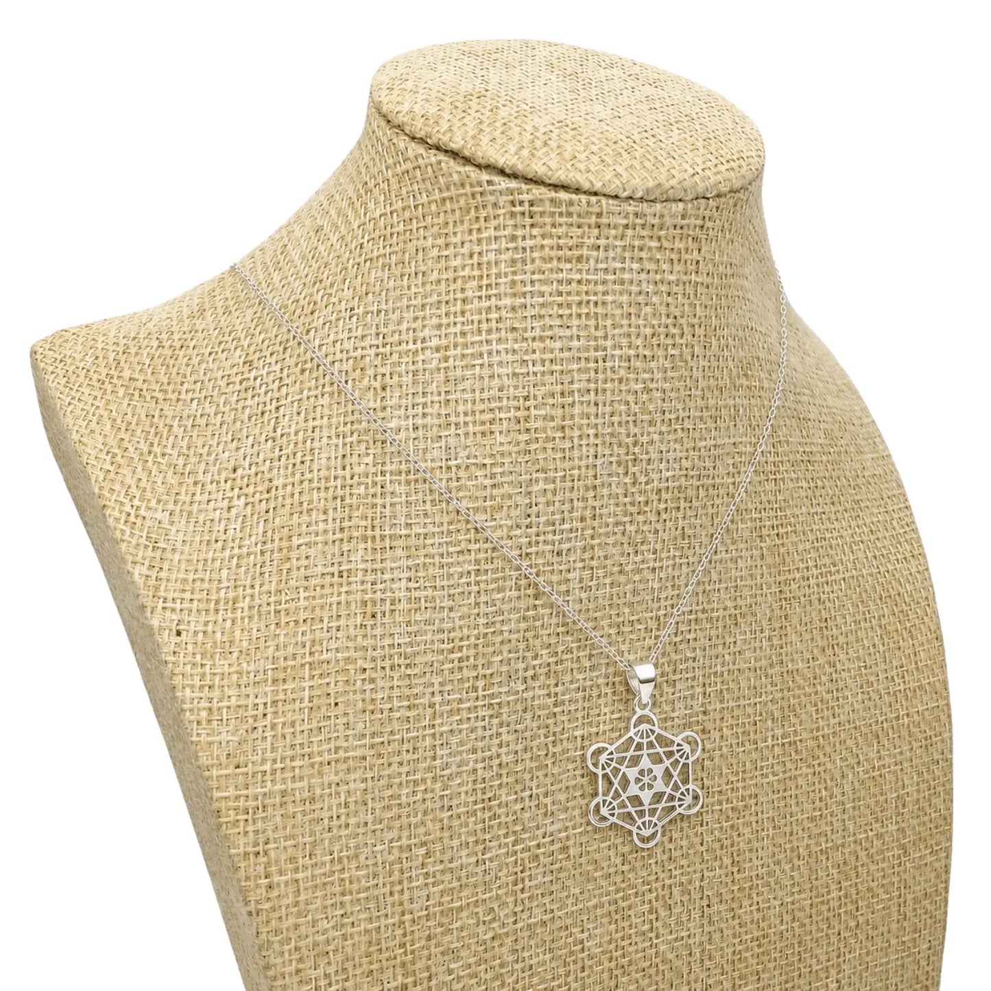 Collar Cubo Metatrón de Plata Conexión Divina - Bisutería Lola F