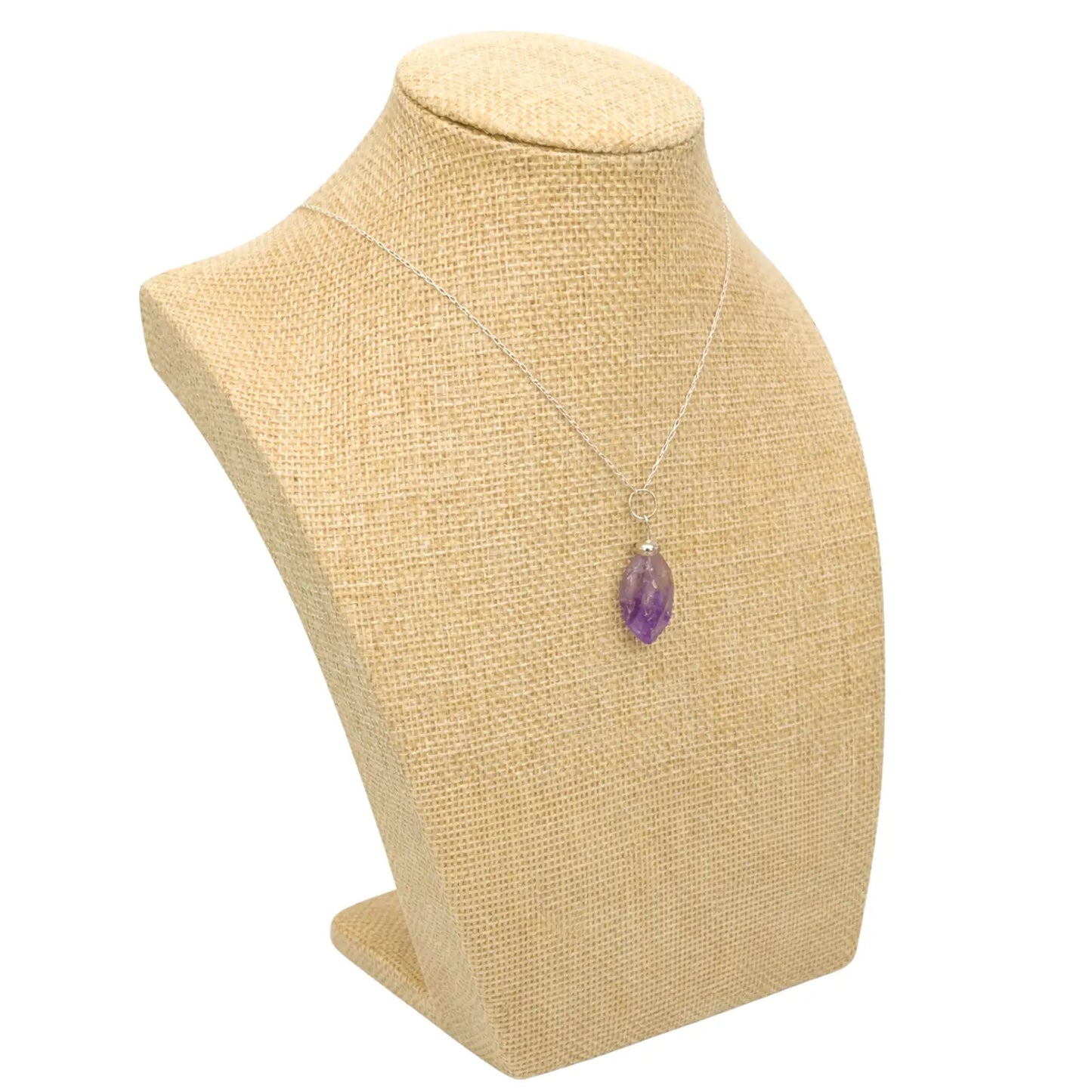Collar Amatista Natural en Bruto Cadena Plata 925 | Protección y Calma - Bisutería Lola H