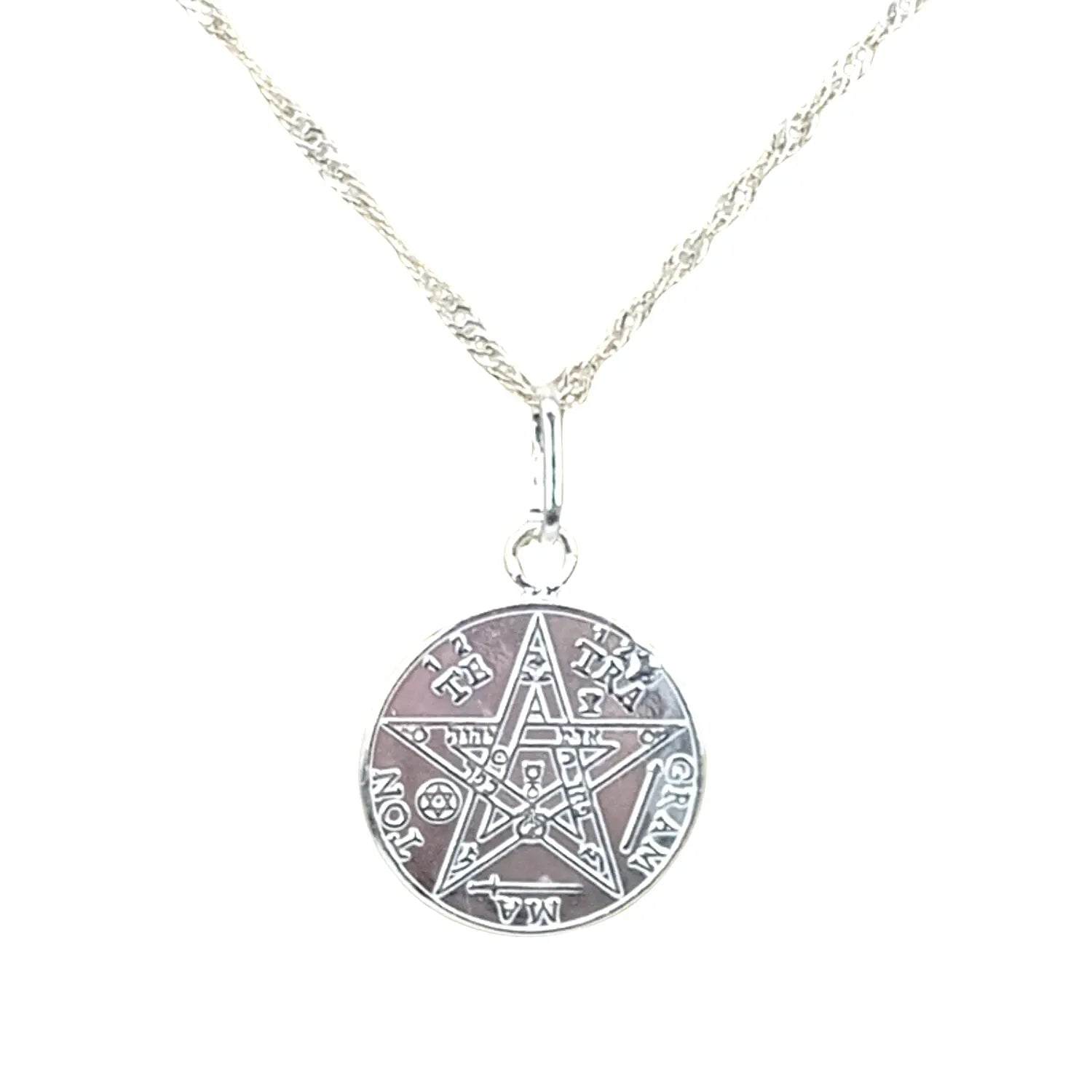 Collar Tetragrámaton Amuleto de Plata Espiritual - Bisutería Lola B