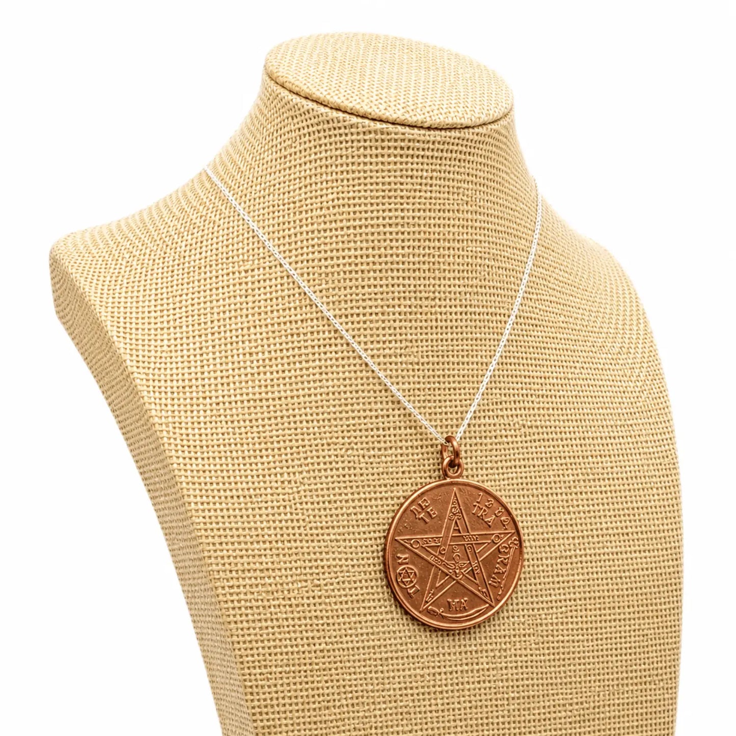 Collar Tetragramaton de Cobre con Cadena de Plata 925 Protección Espiritual - Bisutería Lola F