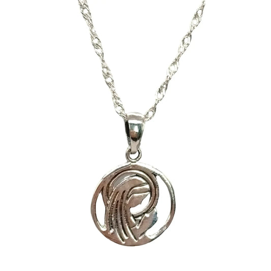 Collar Virgen Niña Plata Misterio Espiritual y Verdad Divina - Bisutería Lola A