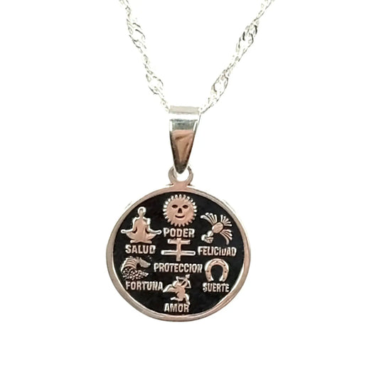 Collar 7 Poderes Amuleto de Plata – Abre Caminos - Bisutería Lola A