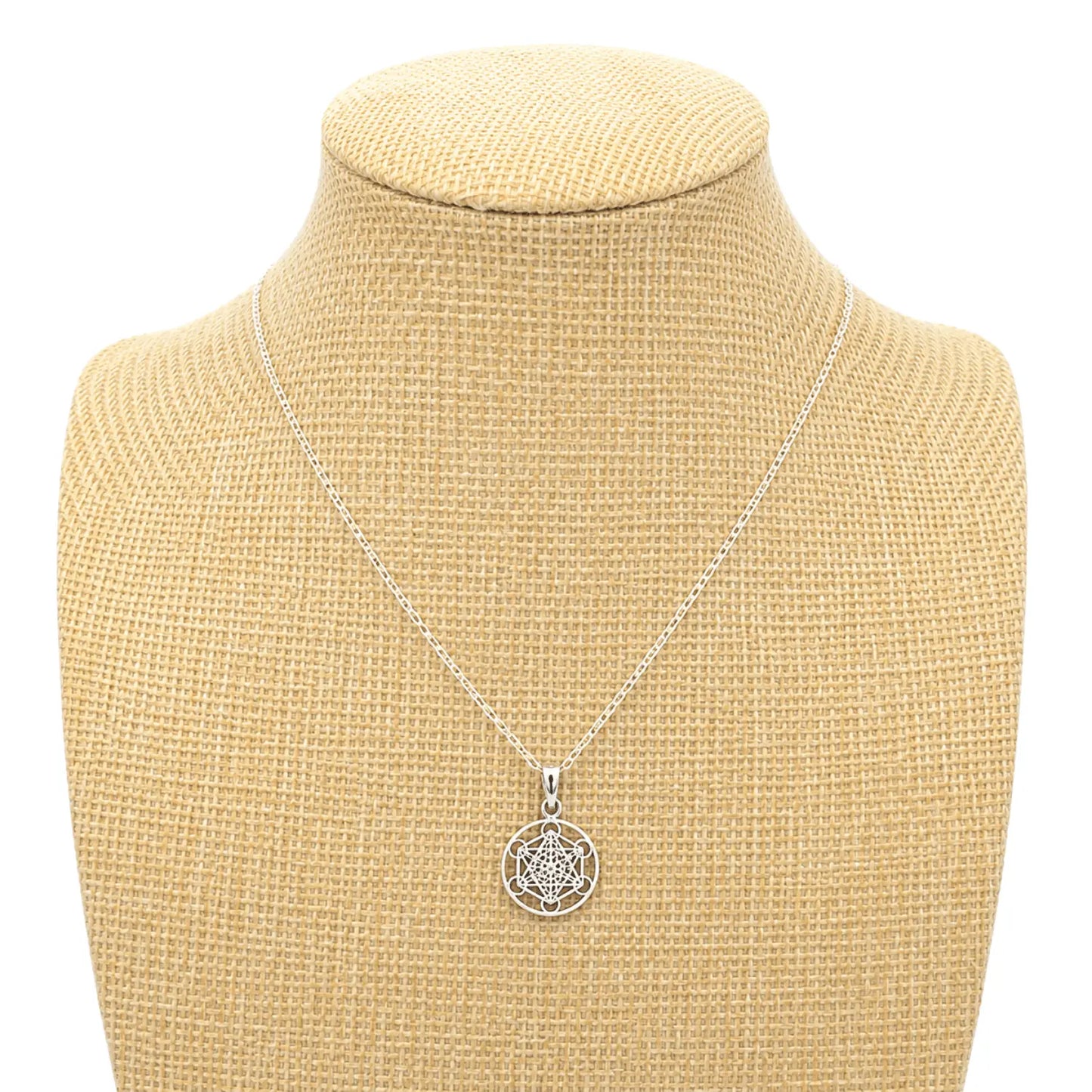 Collar Cubo Metatrón Plata 925 Protección Cadena 50 Cm - Bisutería Lola E