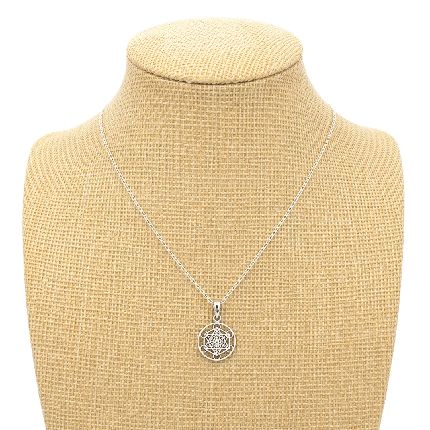 Collar Cubo Metatrón Plata 925 Protección Cadena 50 Cm - Bisutería Lola E